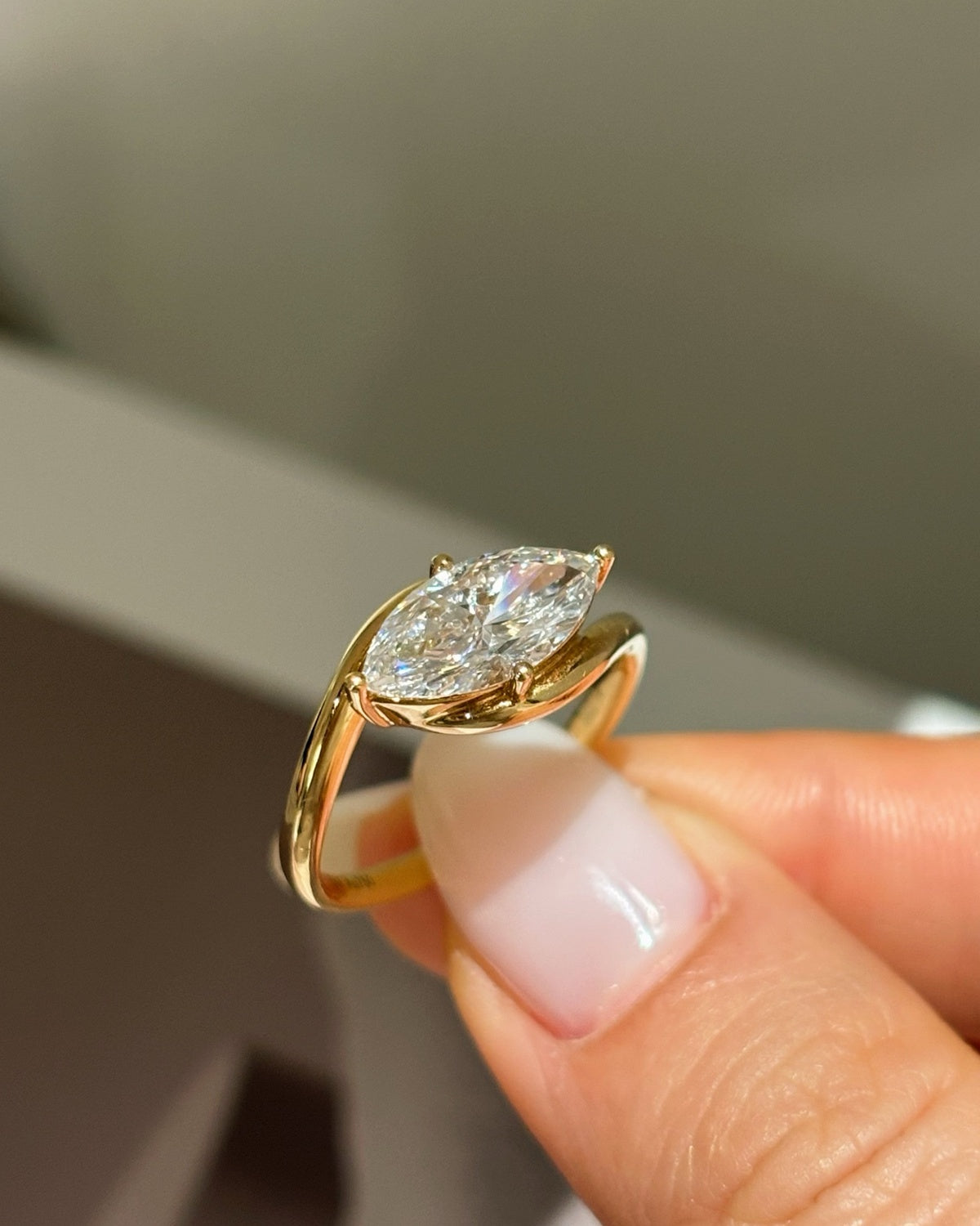 Marquise Twist Ring by MONICONIC