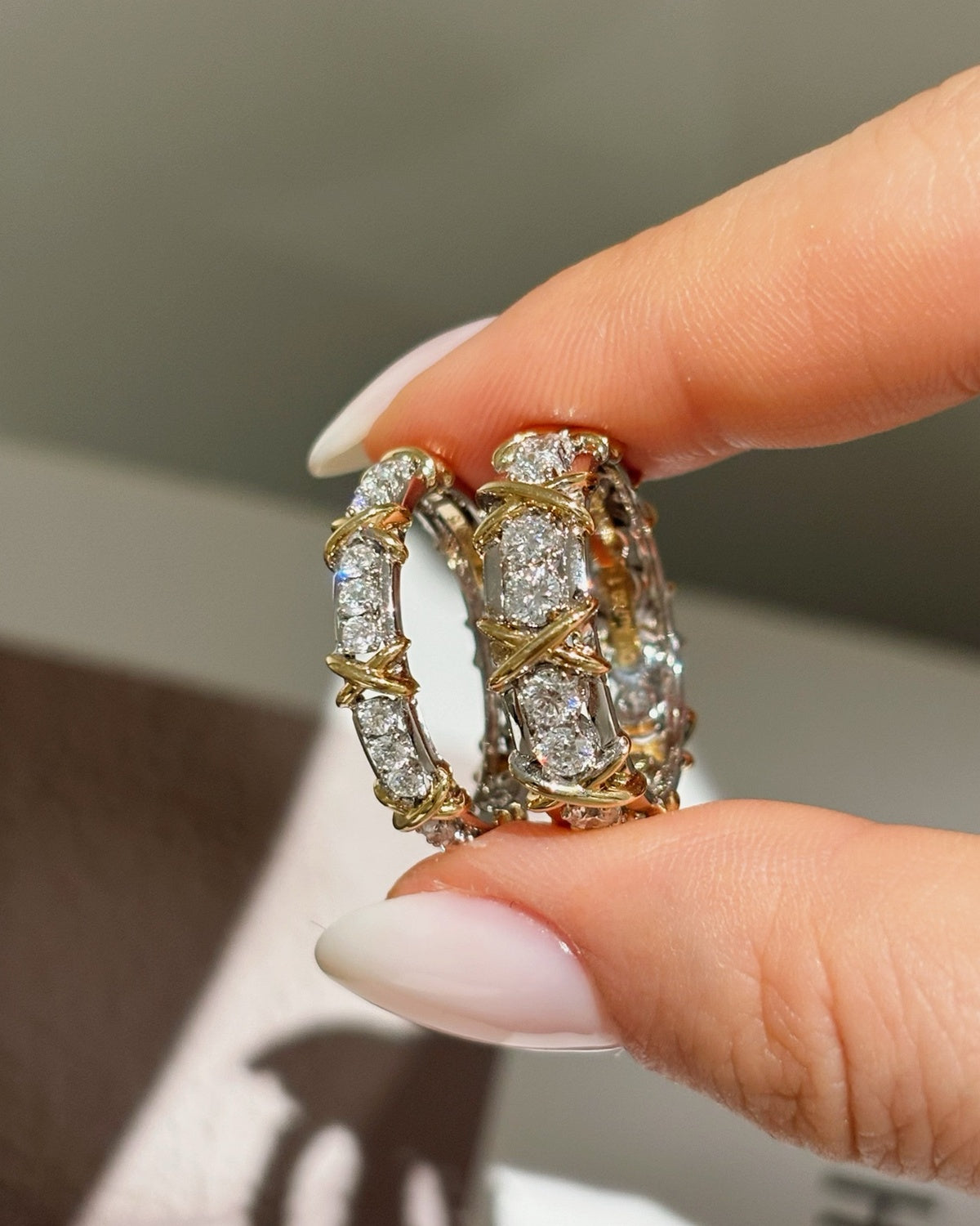 X Lattice Eternity Ring by MONICONIC