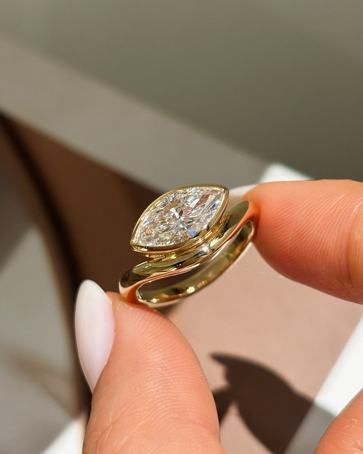 Marquise Crossover Ring by MONICONIC