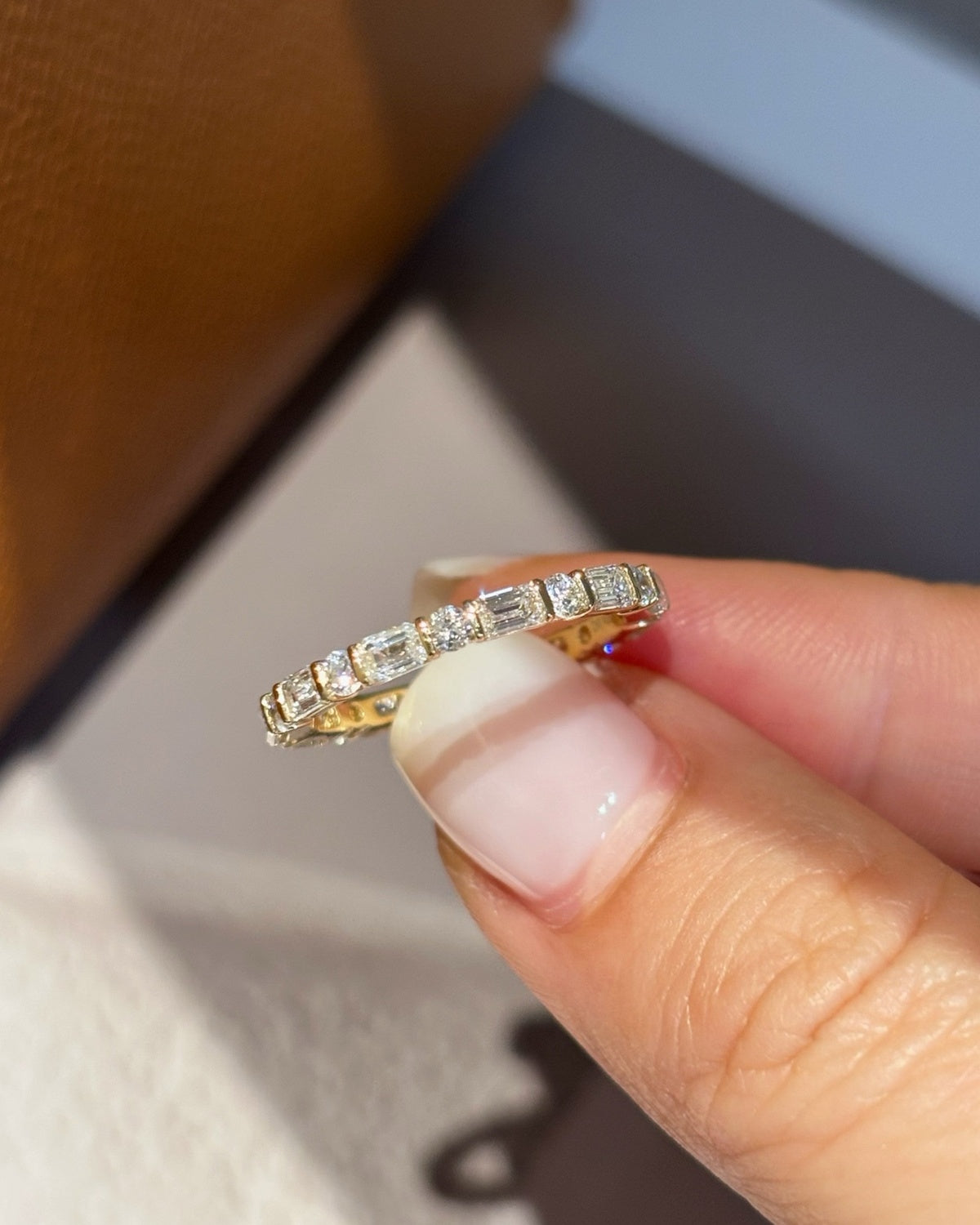 Baguette Mosaic Ring by MONICONIC