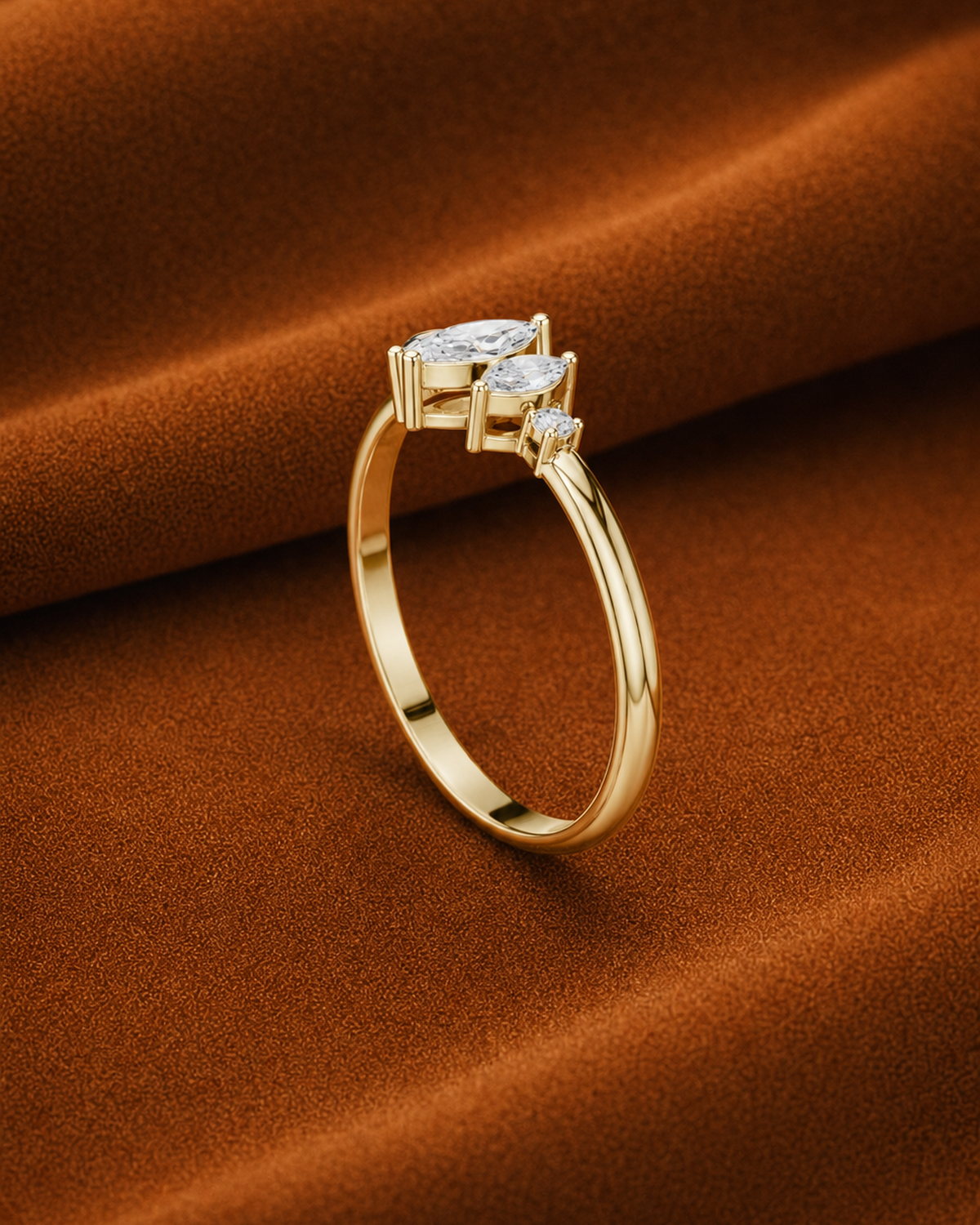 Marquise Five Stone Ring by MONICONIC