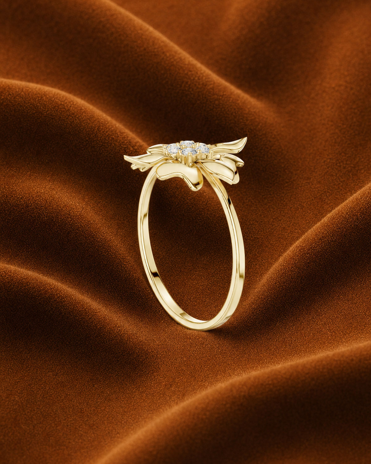 Openwork Petal Ring by MONICONIC