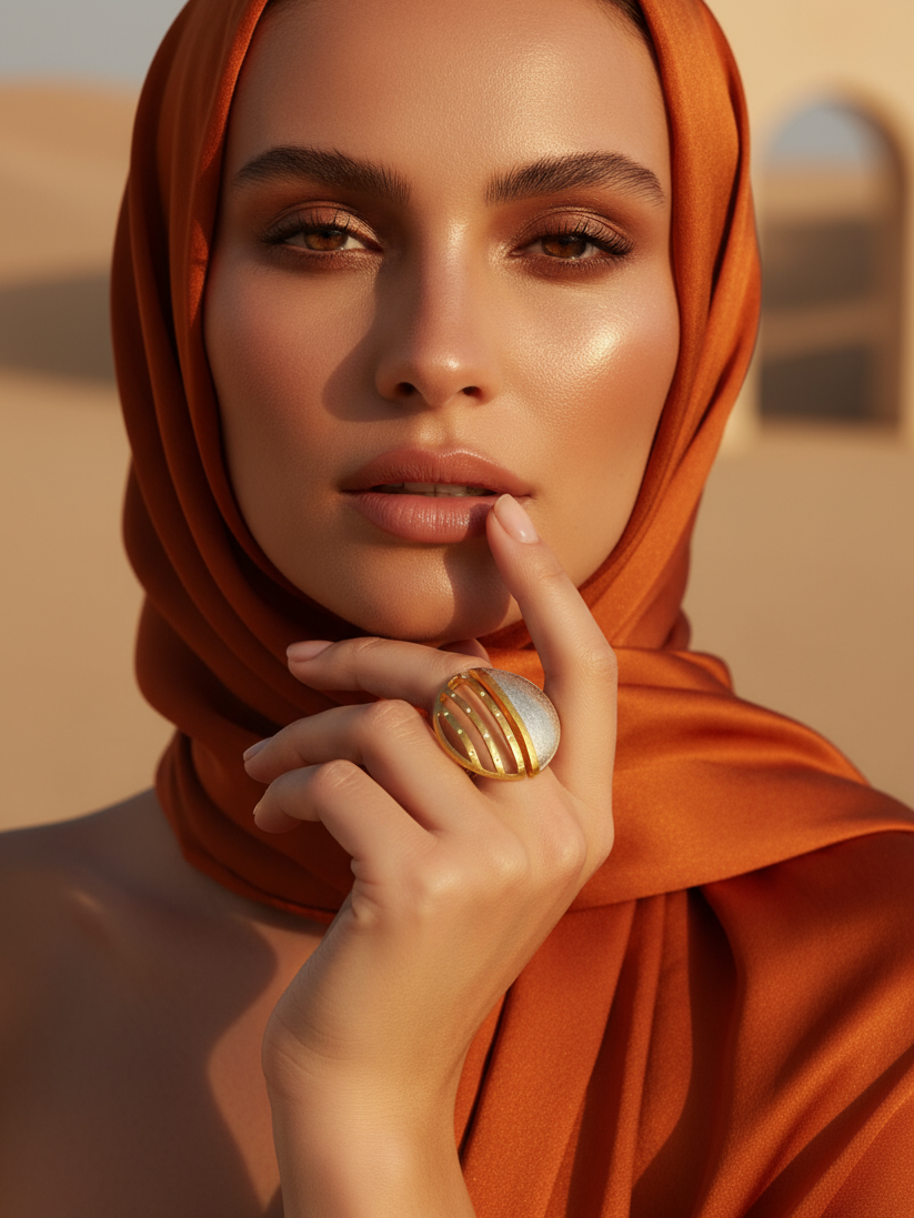 GOLDEN HOUR CELESTIAL ARC RING