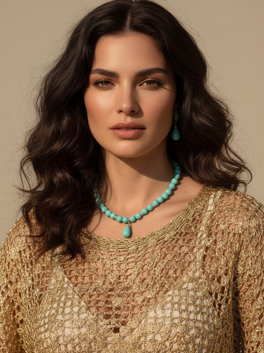 Turquoise Drop Necklace
