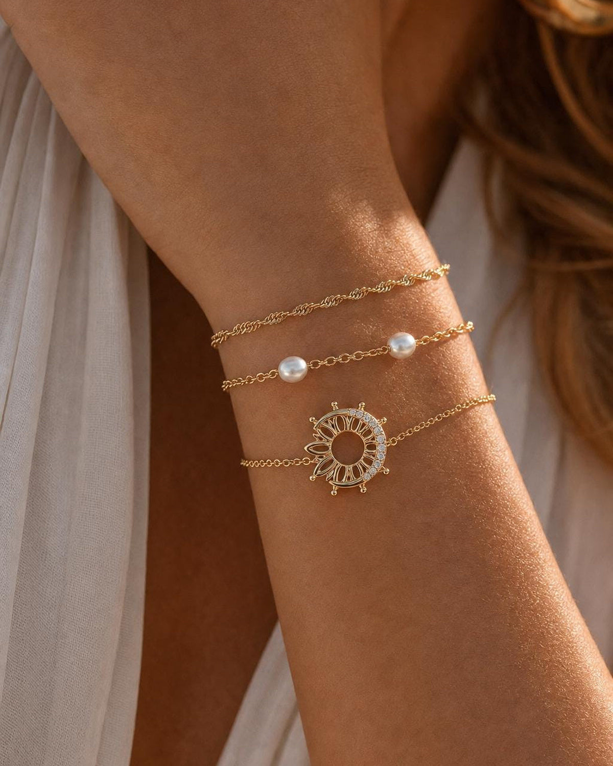 Solar Eclipse Crystal Bracelet