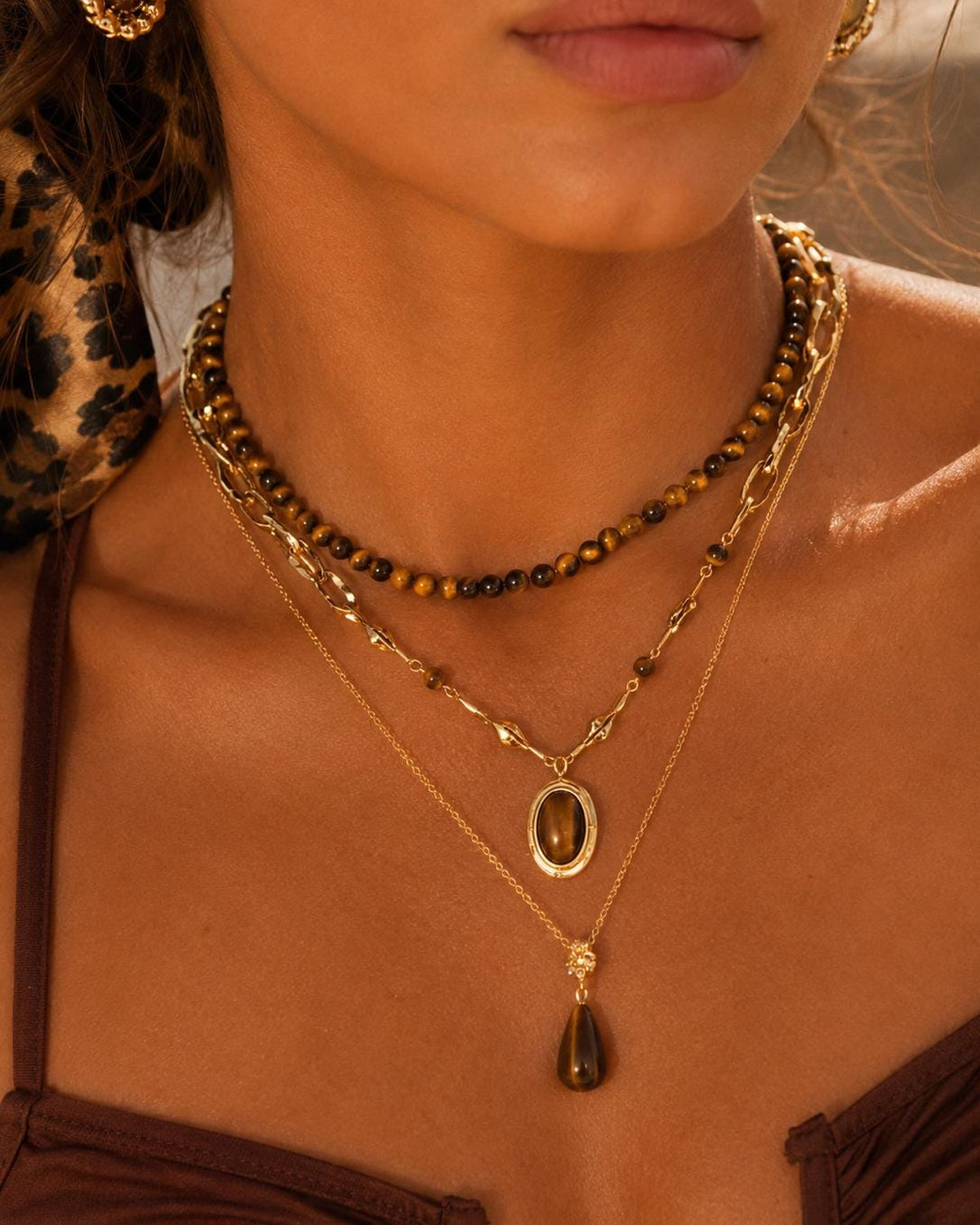 Tiger’s Eye Pendant Necklace