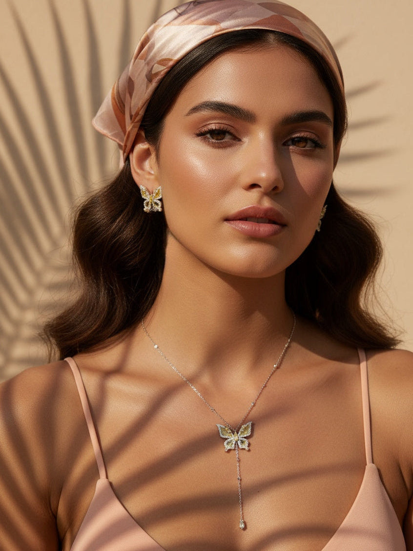 Butterfly Bloom Y Necklace