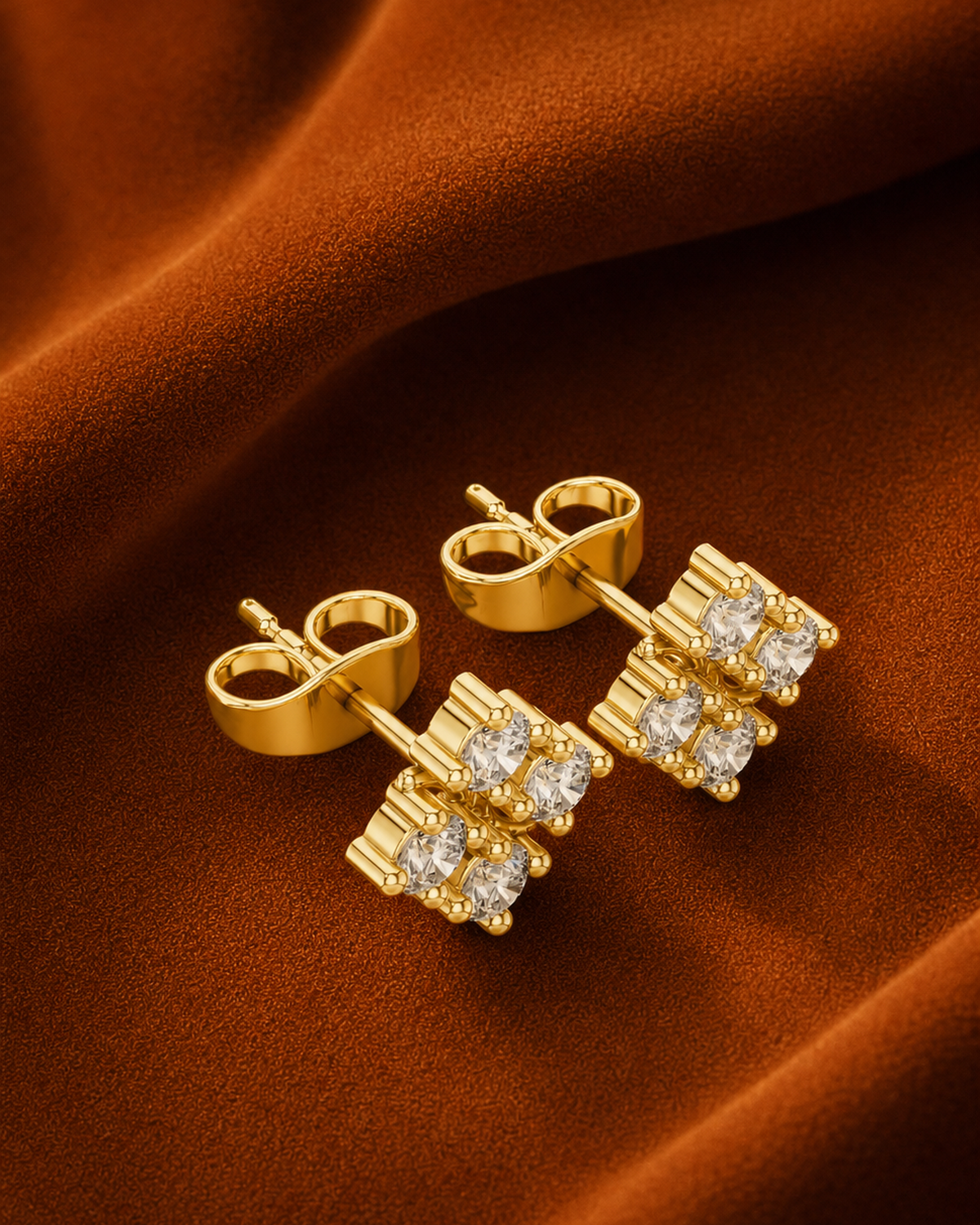 Compass Cluster Stud Earrings by MONICONIC