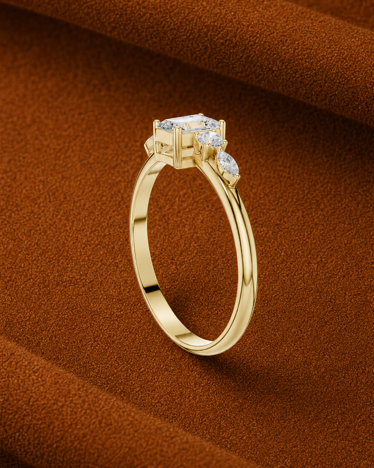 Emerald-Cut Five-Stone Ring by MONICONIC