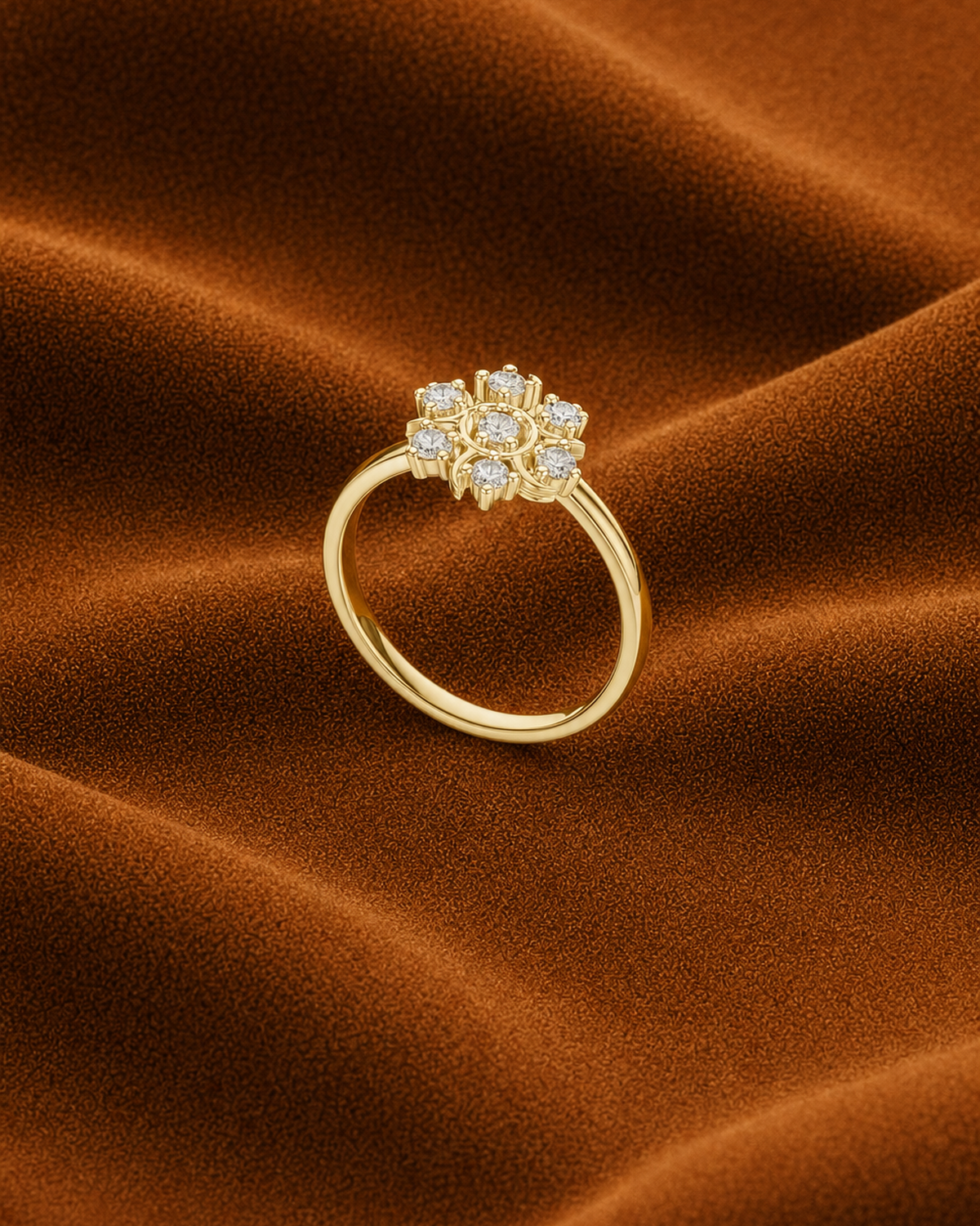 Sunburst Rosette Ring by MONICONIC