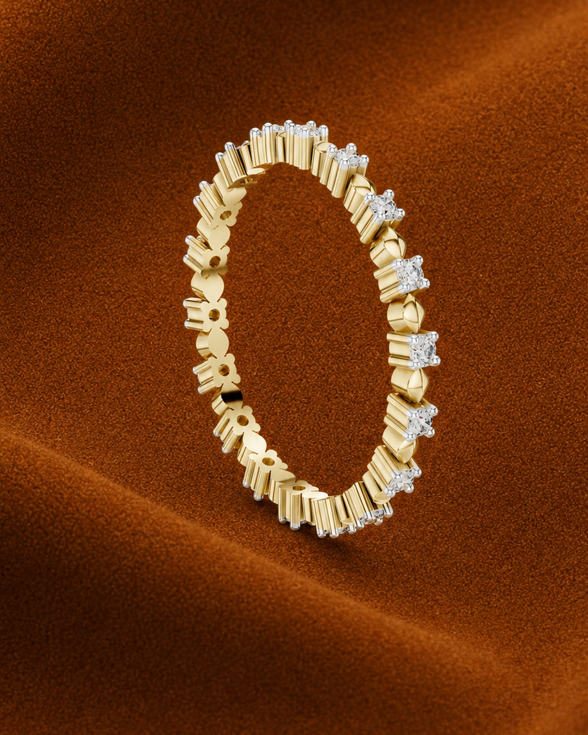 Fluted Collet Eternity Ring by MONICONIC