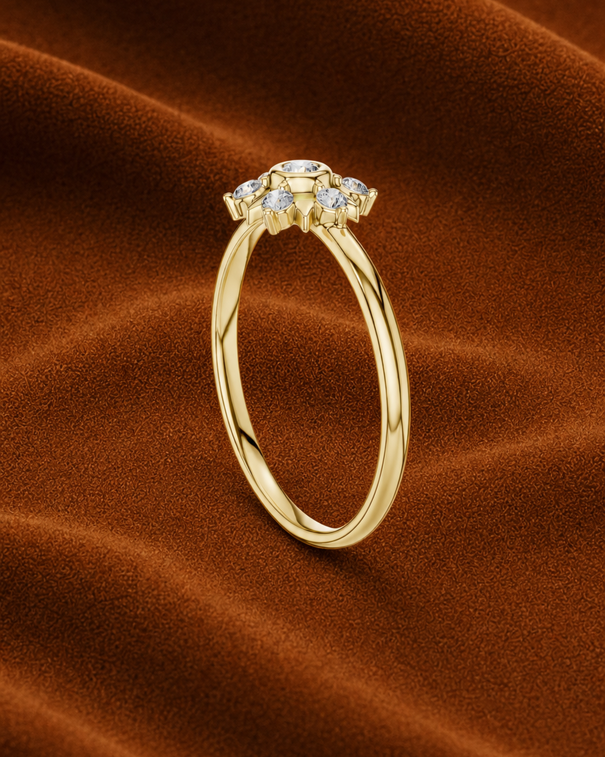 Sunburst Halo Ring by MONICONIC