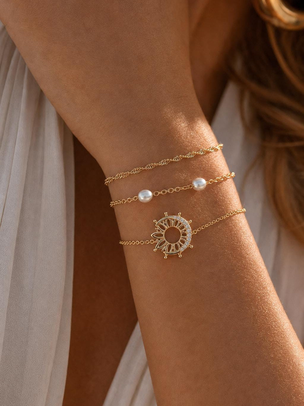 Solar Eclipse Crystal Bracelet