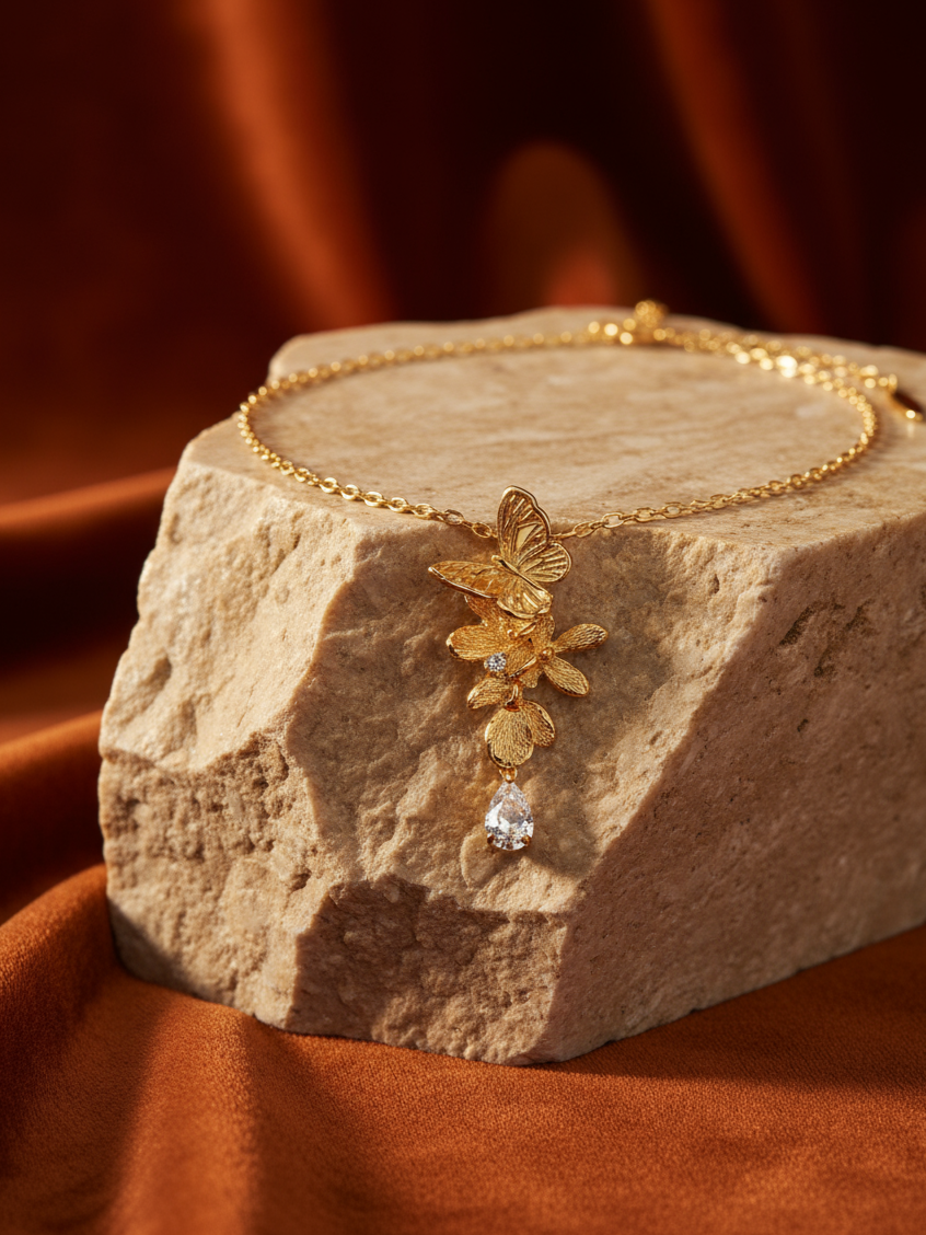 Butterfly Dusk Pendant Necklace