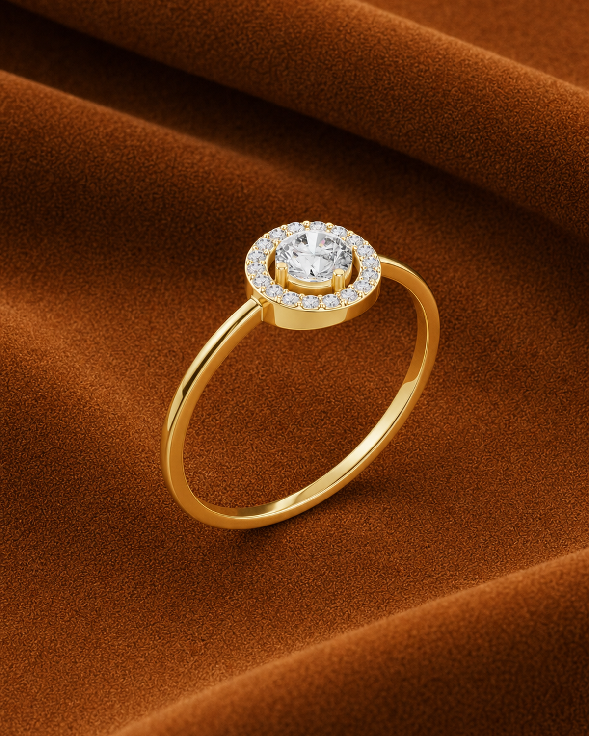Open Halo Disc Ring by MONICONIC