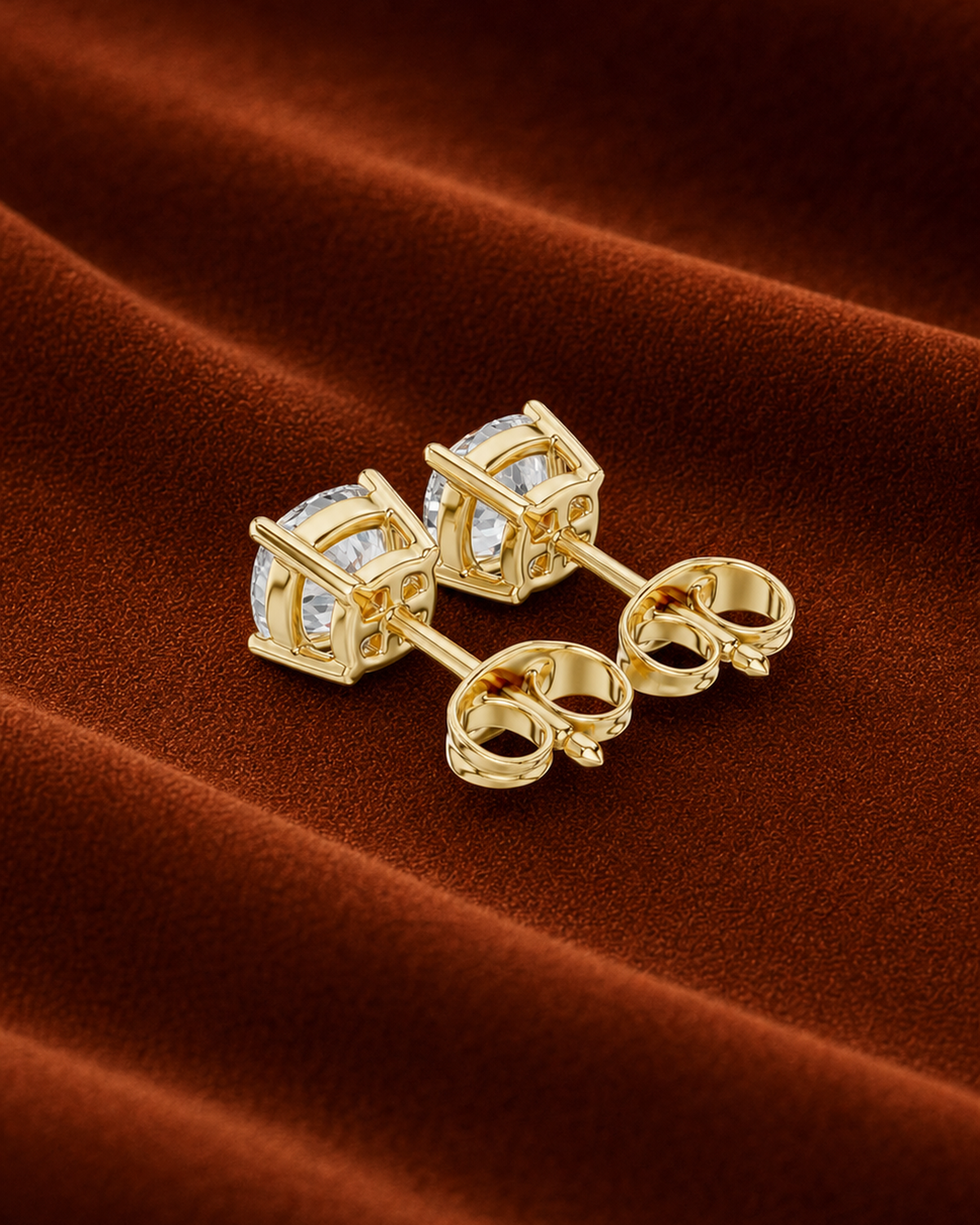 Cushion Lab-Grown Diamond Stud Earrings by MONICONIC
