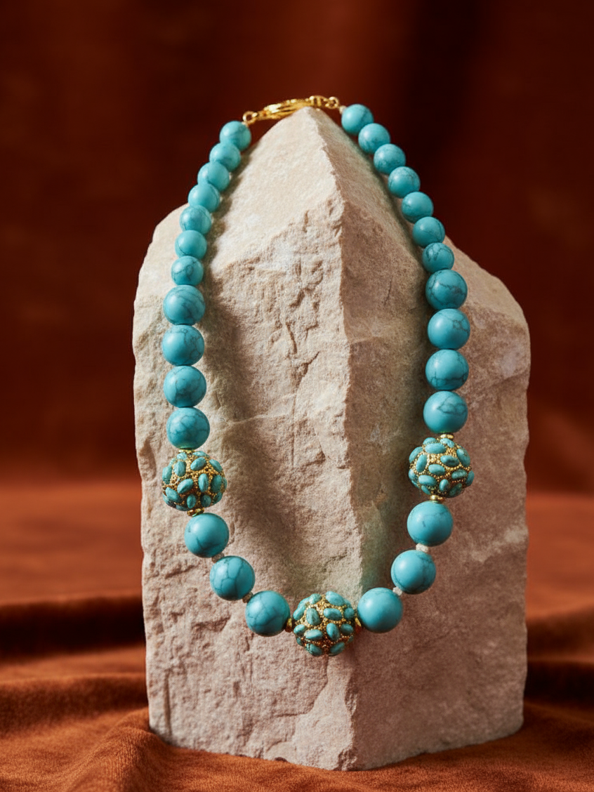 Turquoise Petal Crest