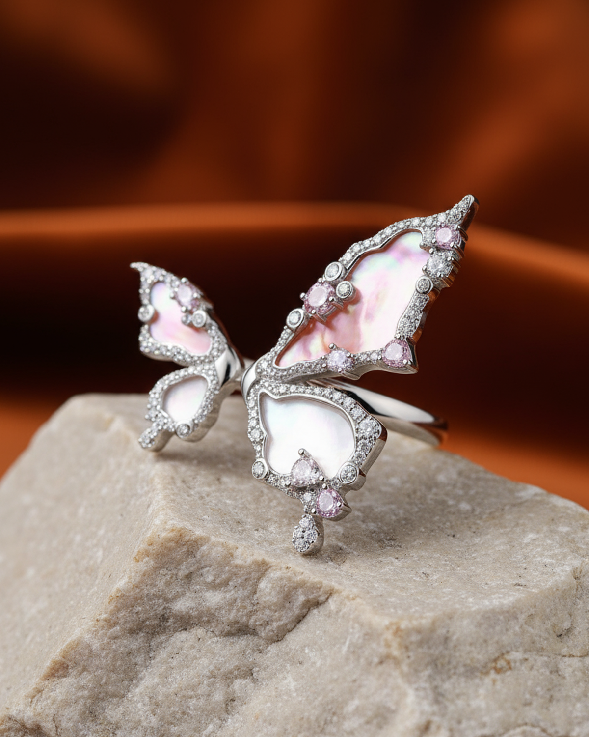 Butterfly Bloom Poppy Ring