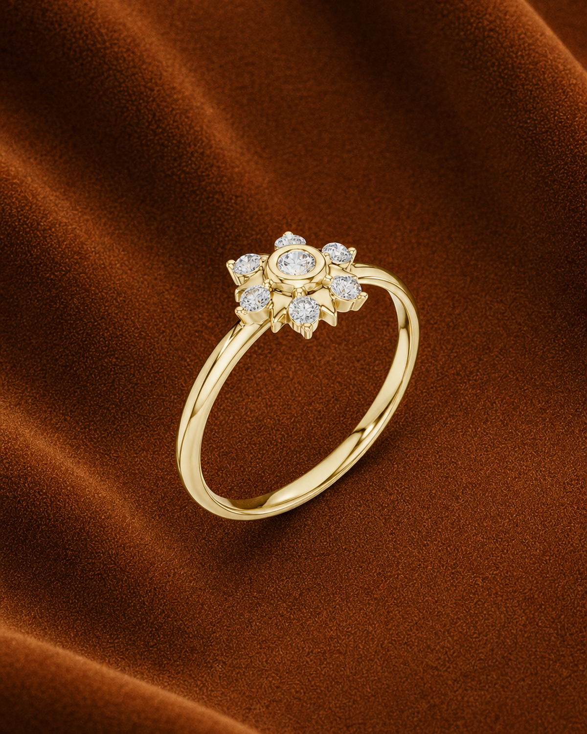 Sunburst Halo Ring by MONICONIC