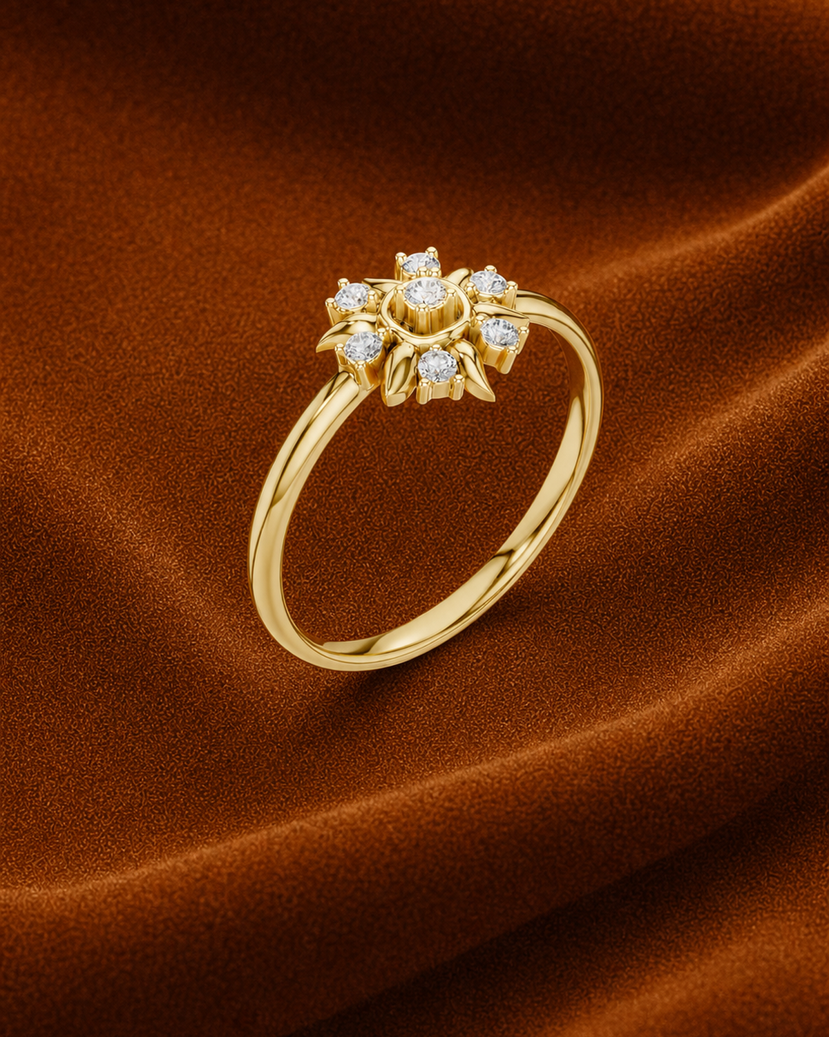 Sunburst Rosette Ring by MONICONIC