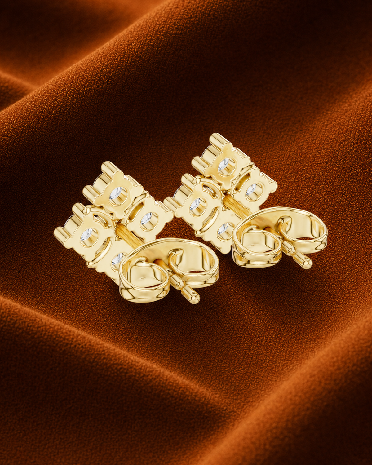 Compass Cluster Stud Earrings by MONICONIC