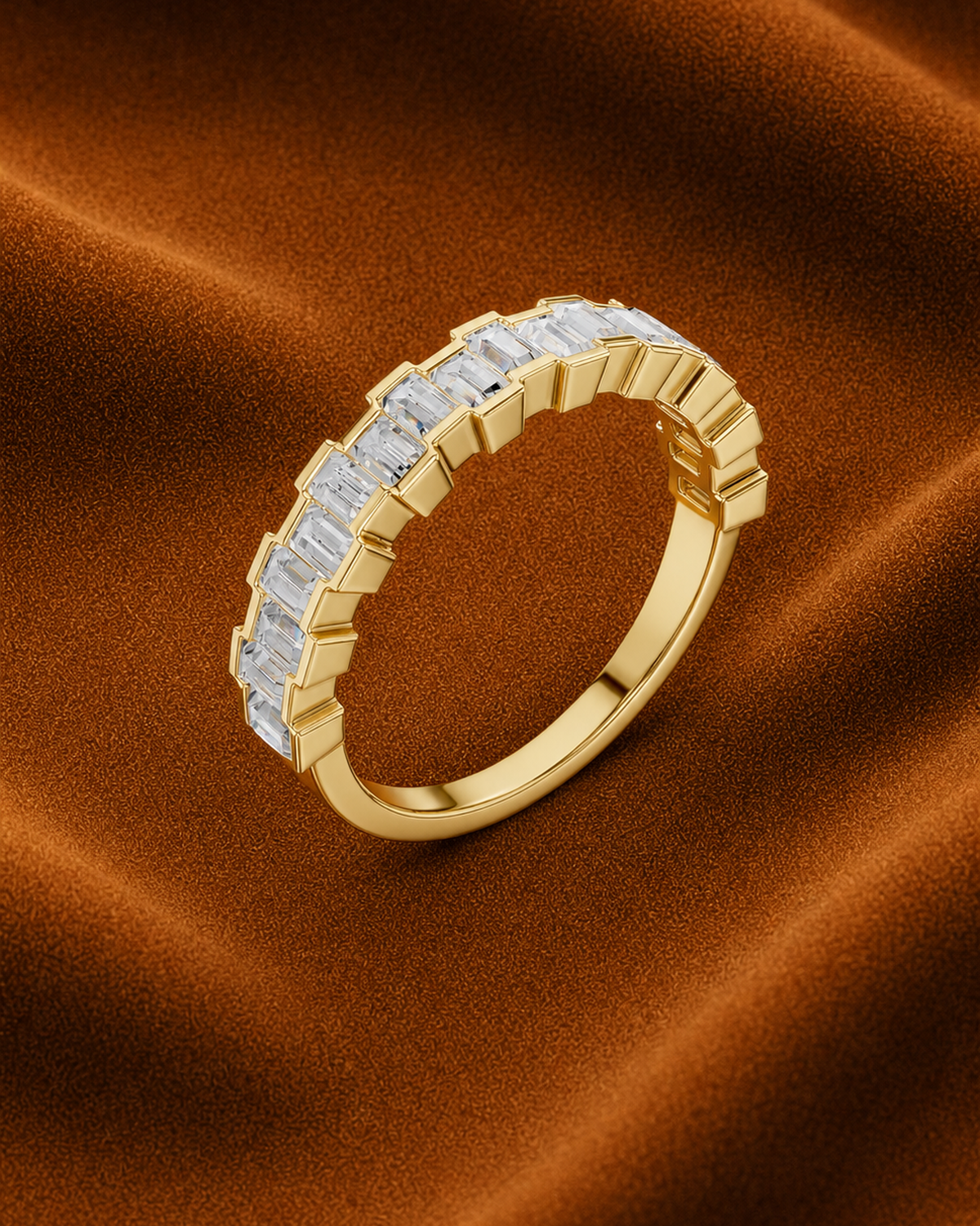 Baguette Step Edge Band by MONICONIC