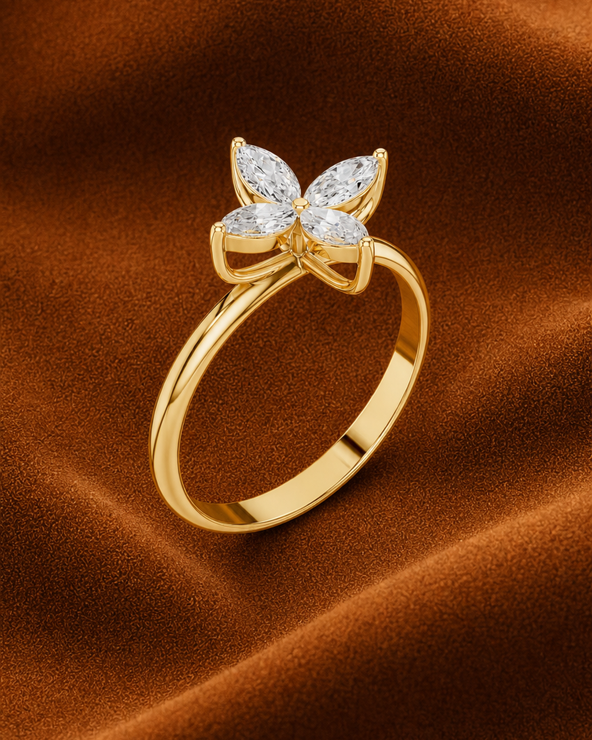 Marquise-Cut Petal Ring by MONICONIC