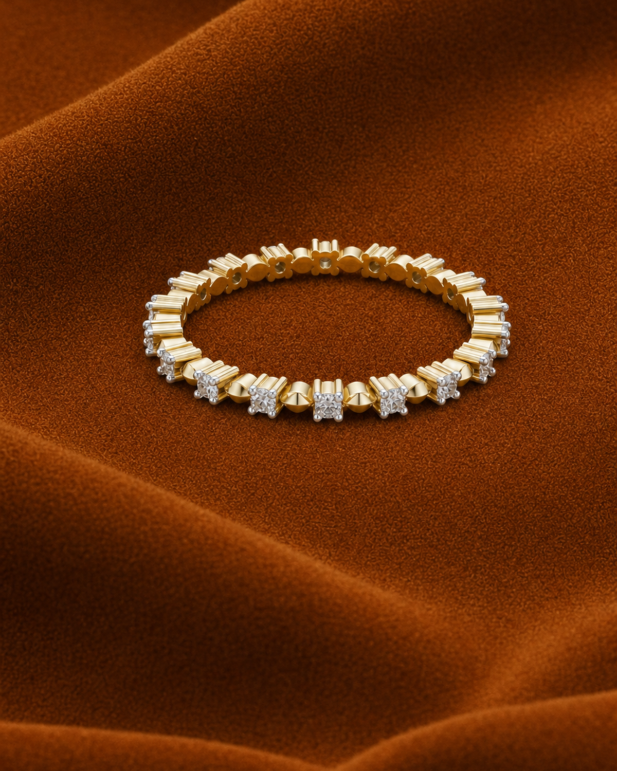 Fluted Collet Eternity Ring by MONICONIC