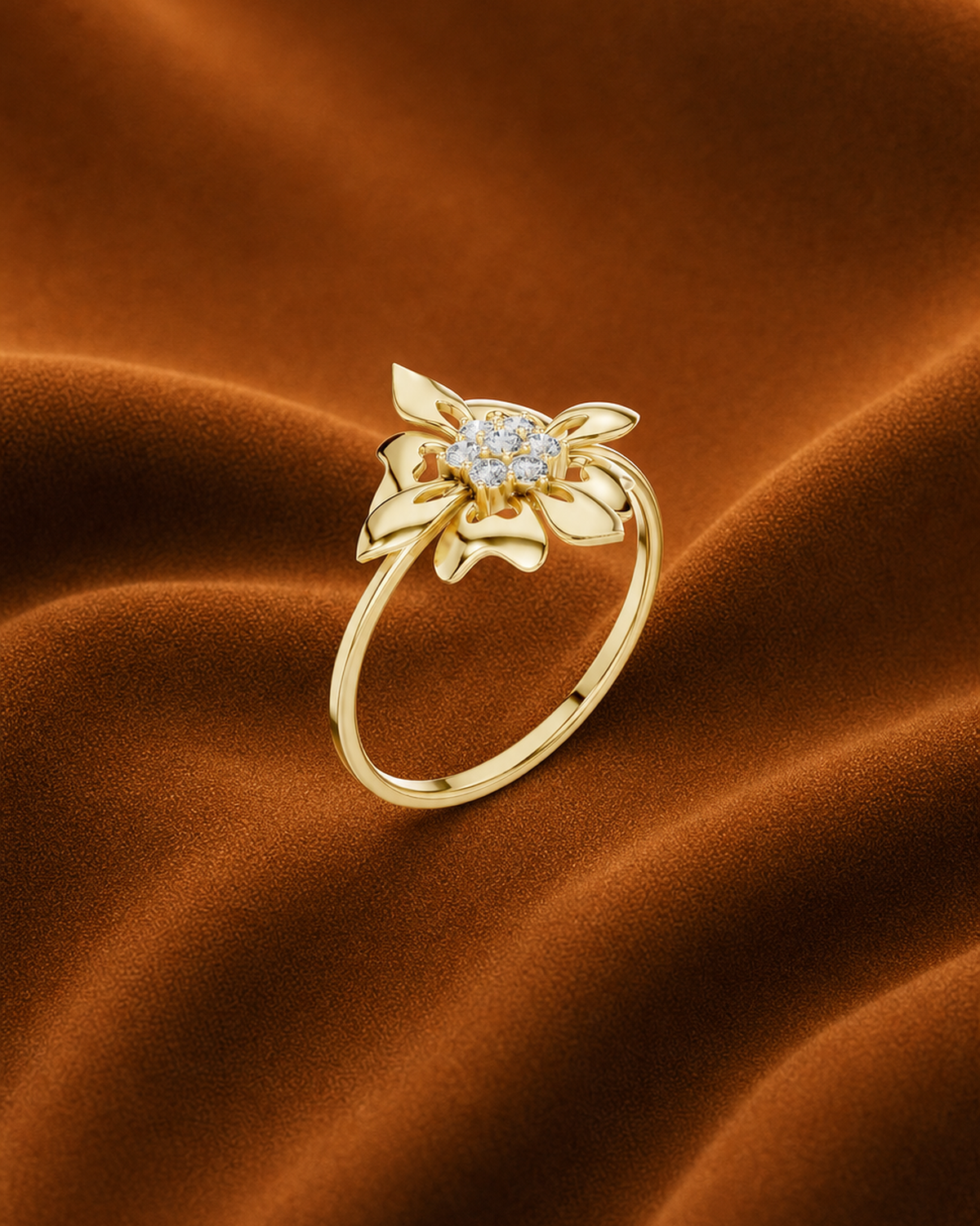 Openwork Petal Ring by MONICONIC