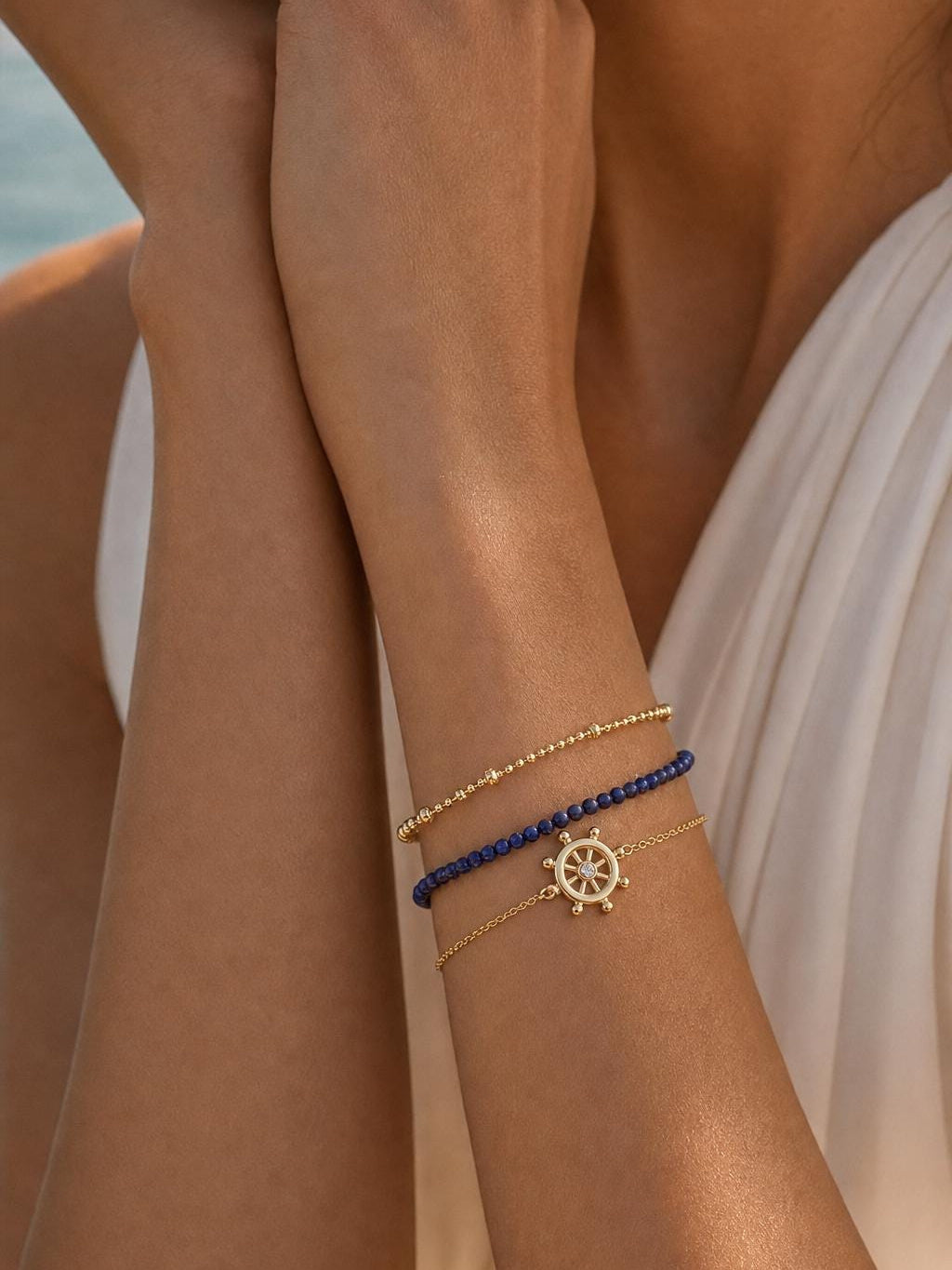 Helm Motif Gold Bracelet