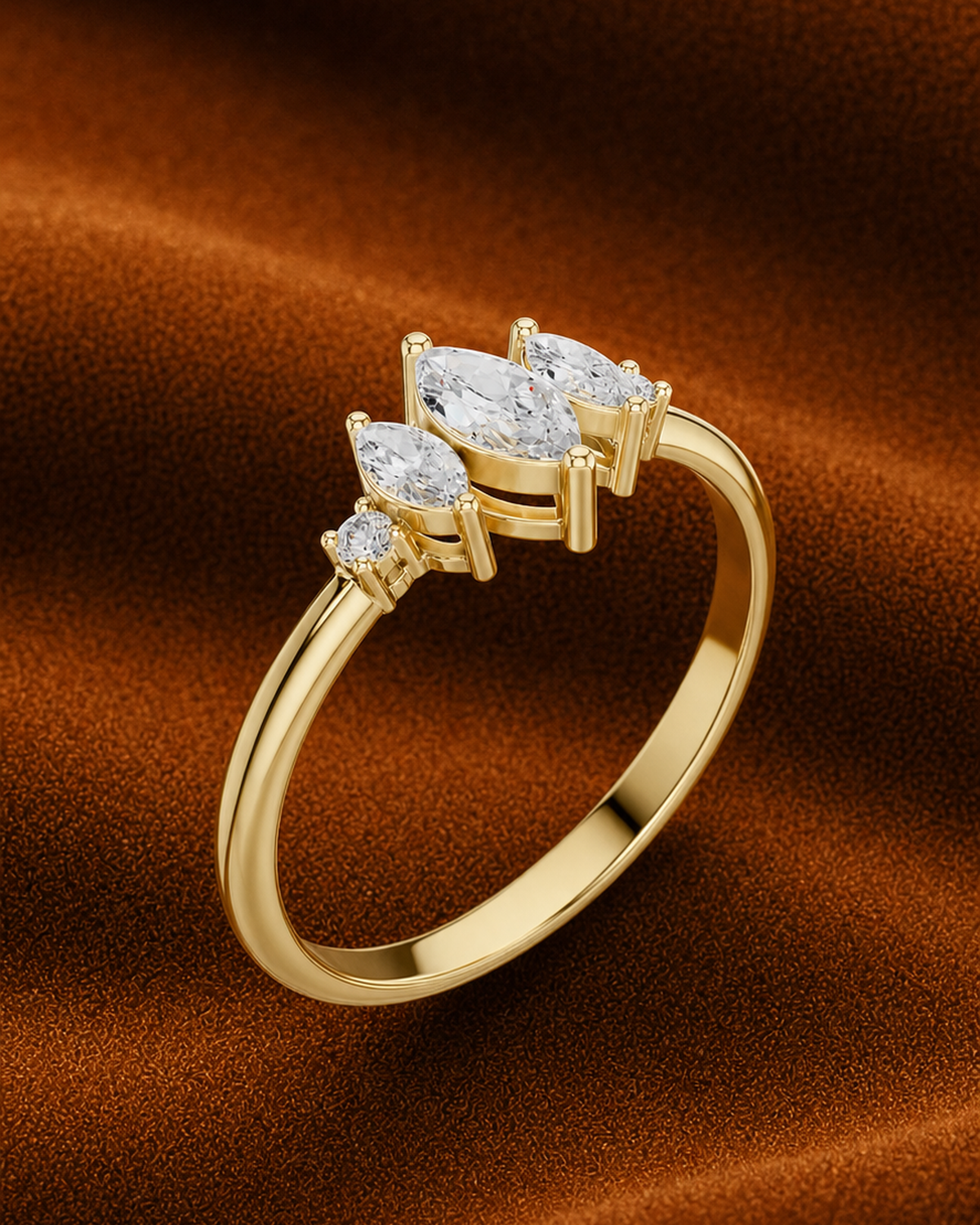 Marquise Five Stone Ring by MONICONIC