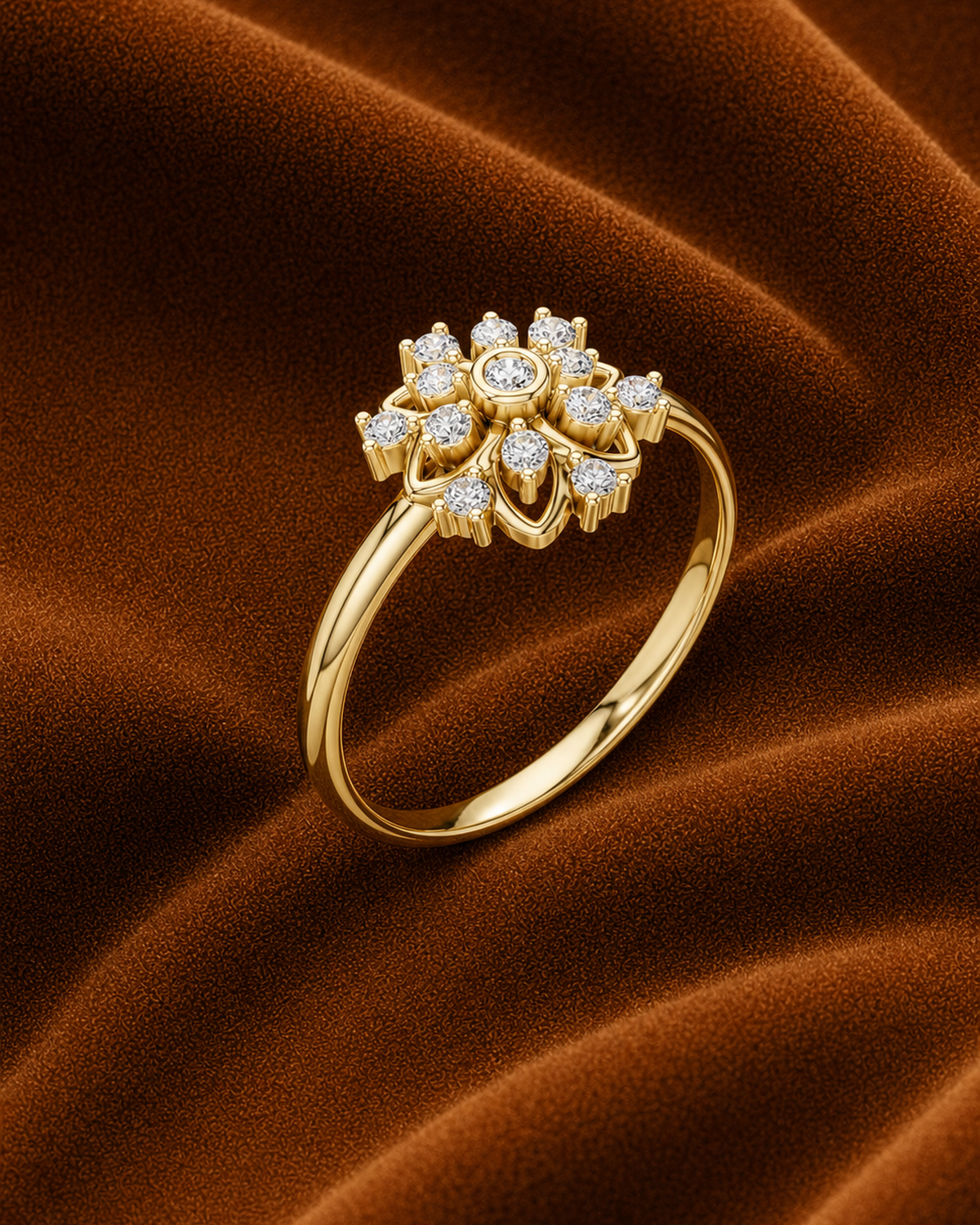 Petal Rosette Ring by MONICONIC