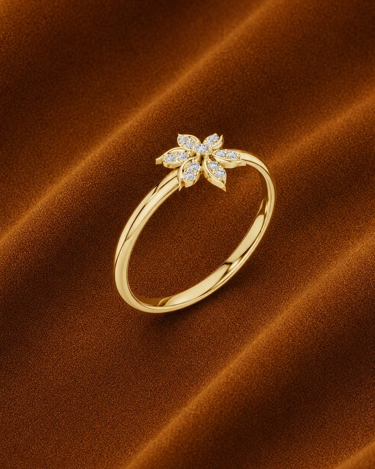 Six-Petal Blossom Ring by MONICONIC