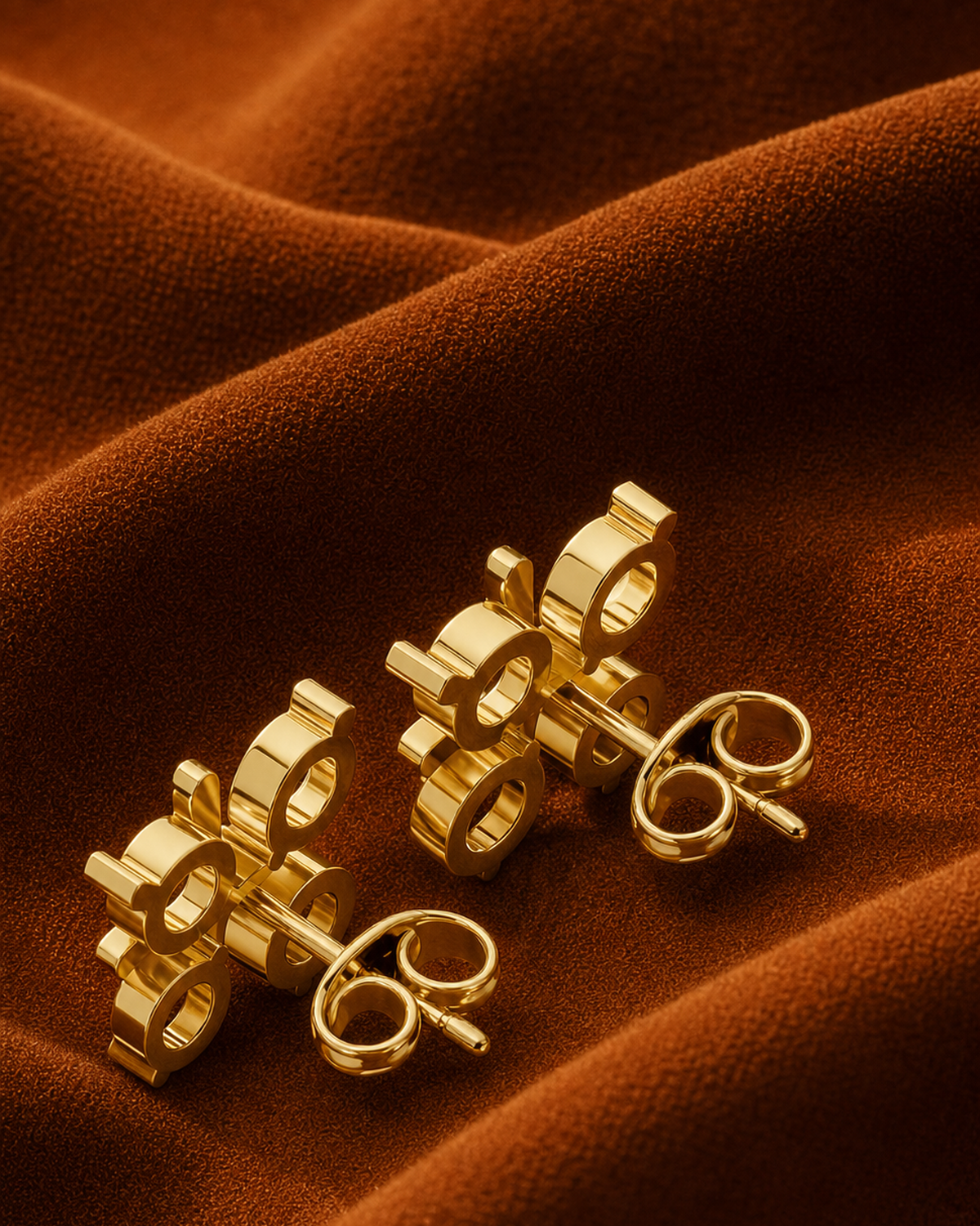 Grid Diamond Stud Earrings by MONICONIC