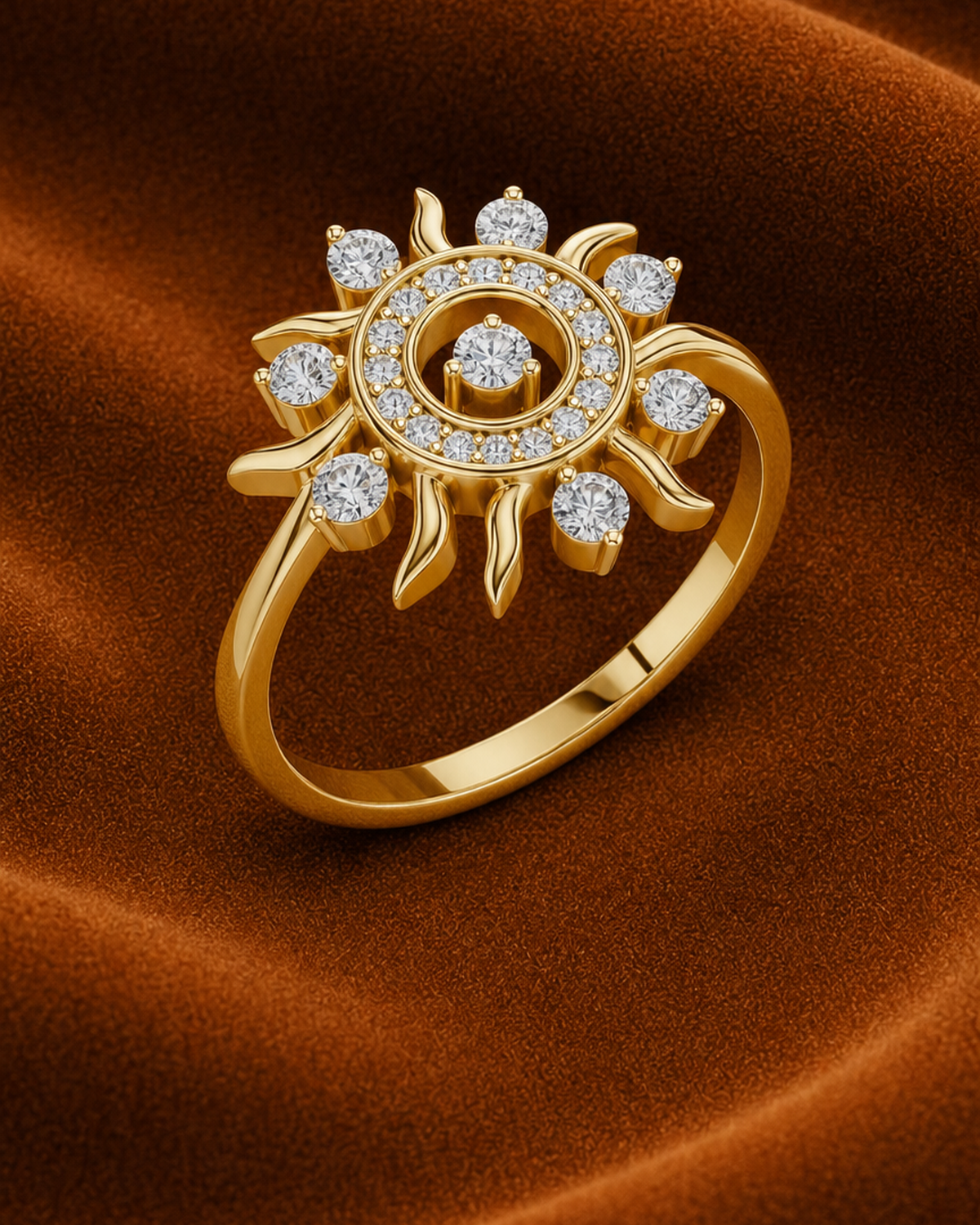 Sunburst Halo Ring by MONICONIC