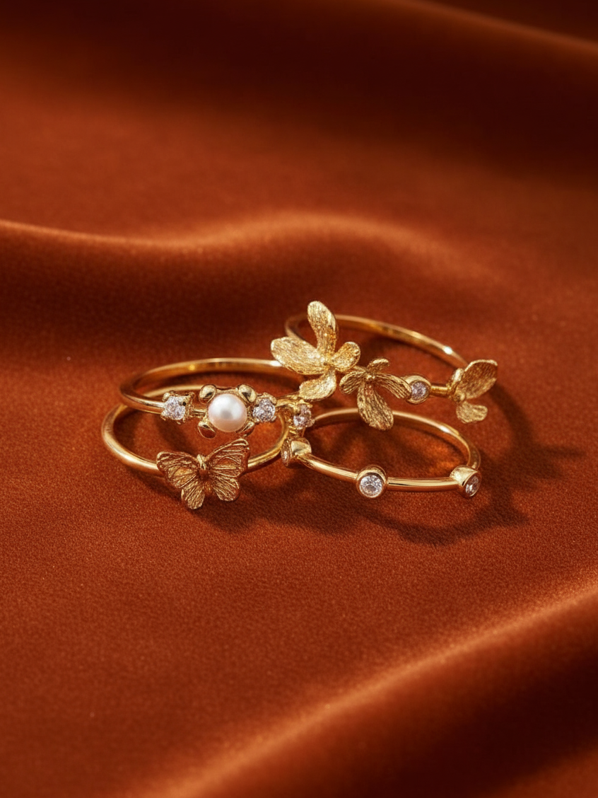 Butterfly Dusk Ring Set