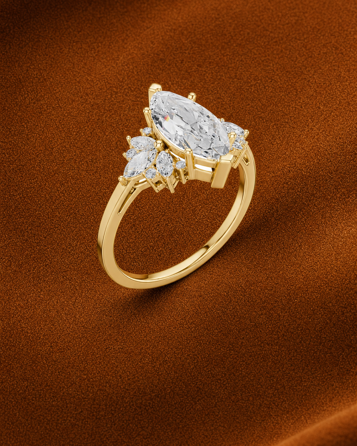 Marquise Floral Cluster Ring by MONICONIC