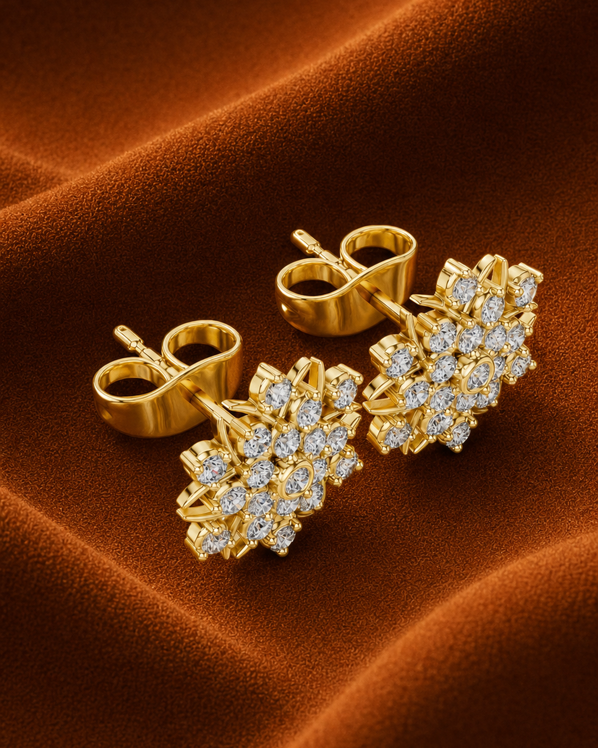 Starburst Diamond Stud Earrings by MONICONIC
