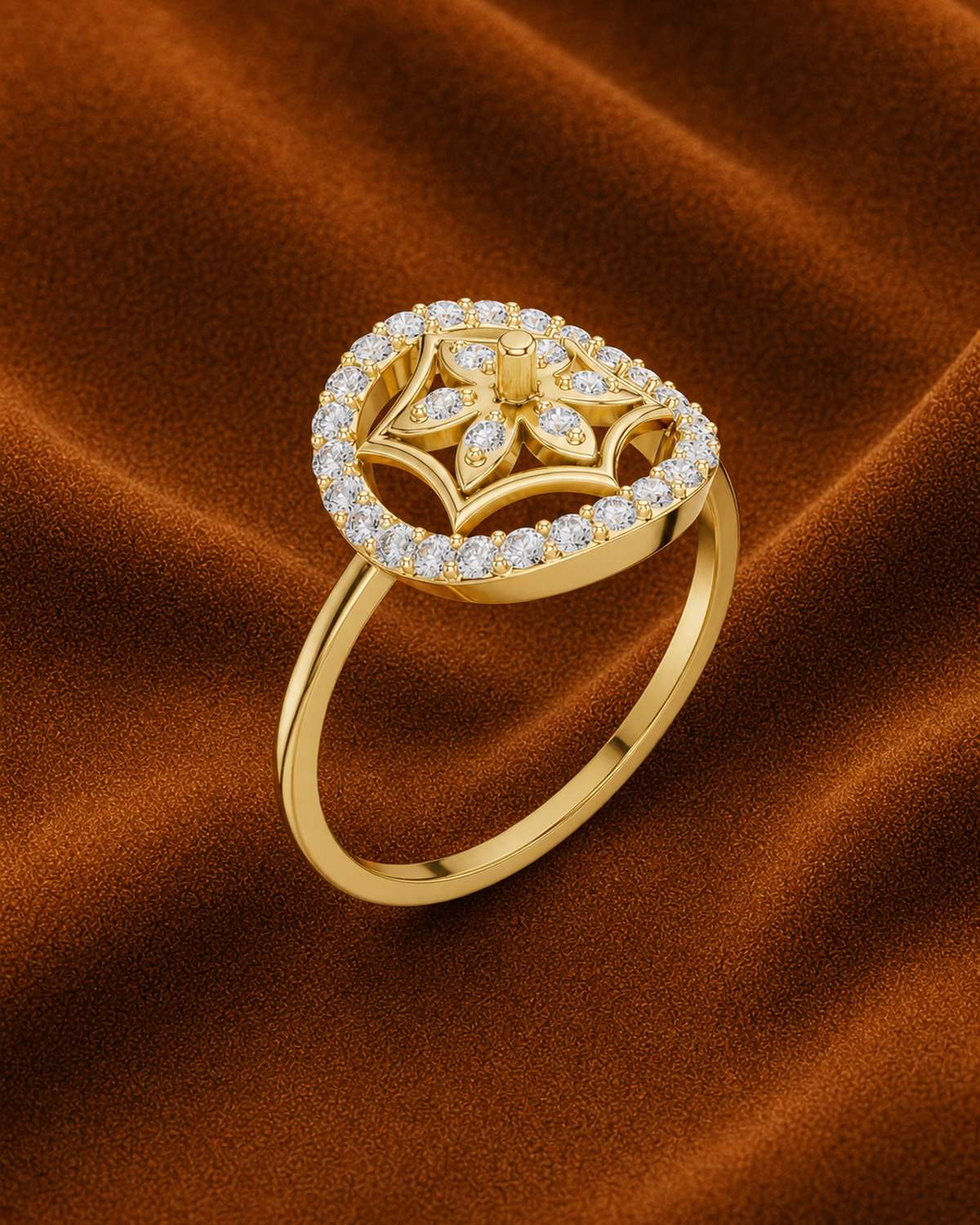 Floral Medallion Ring by MONICONIC