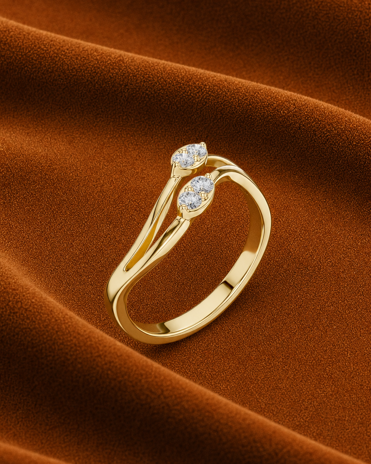 Bypass Four-Stone Ring by MONICONIC