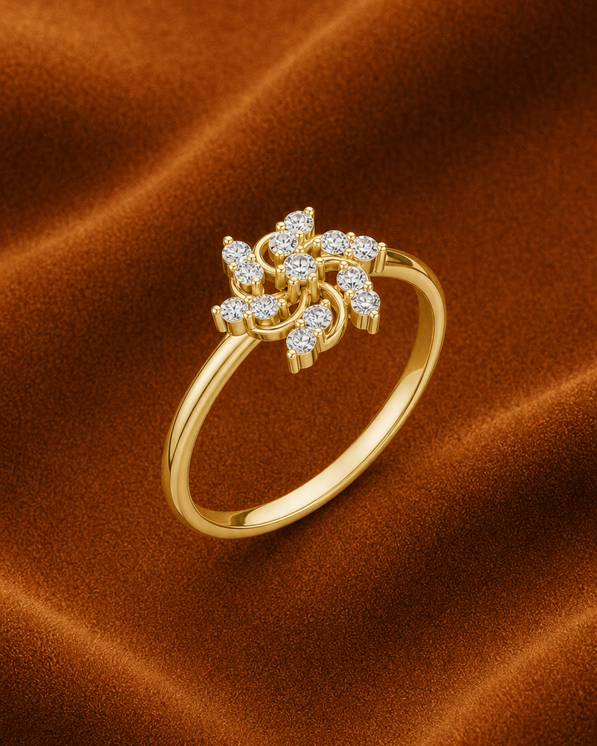 Pinwheel Cluster Ring by MONICONIC