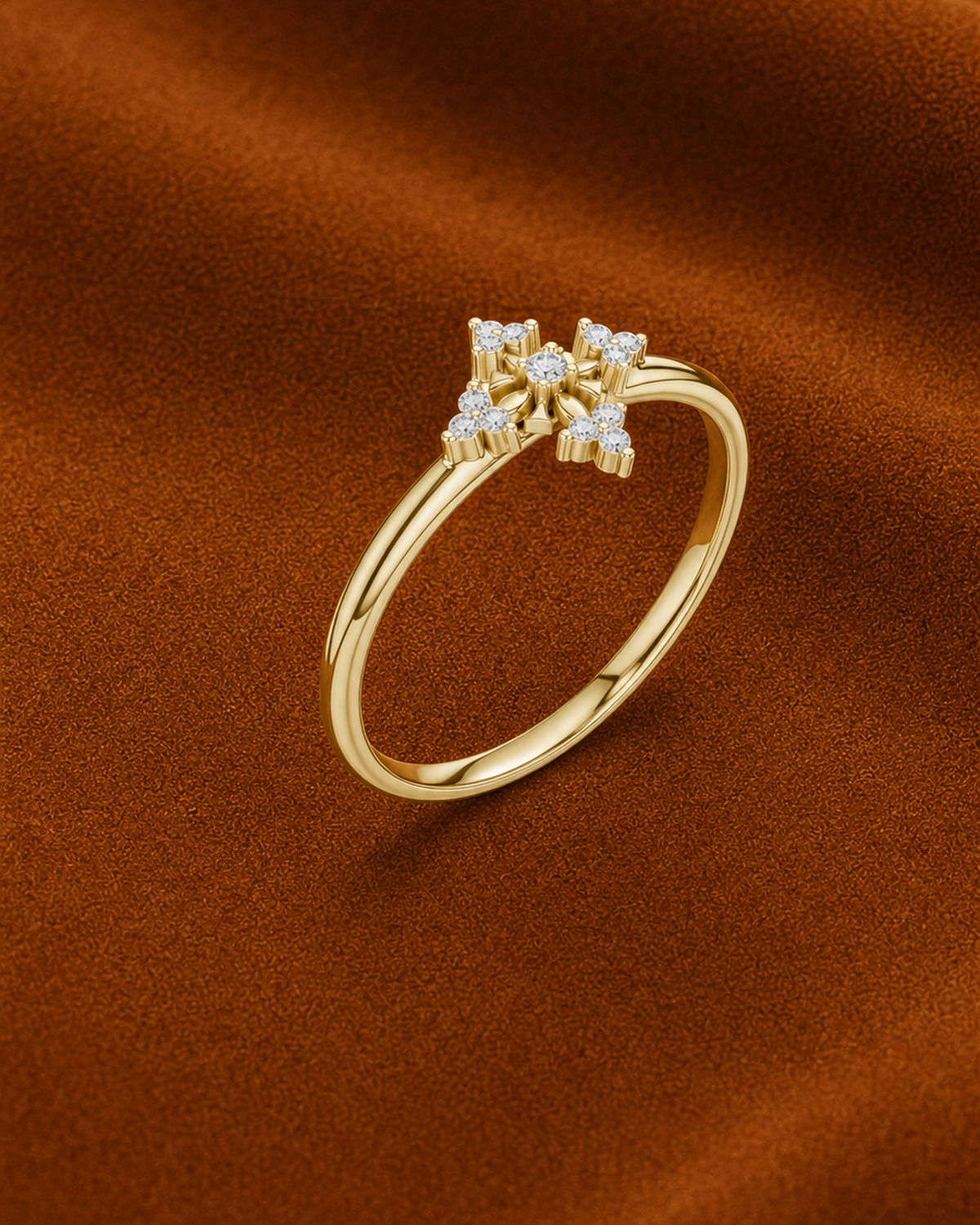Compass Cross Cluster Ring by MONICONIC