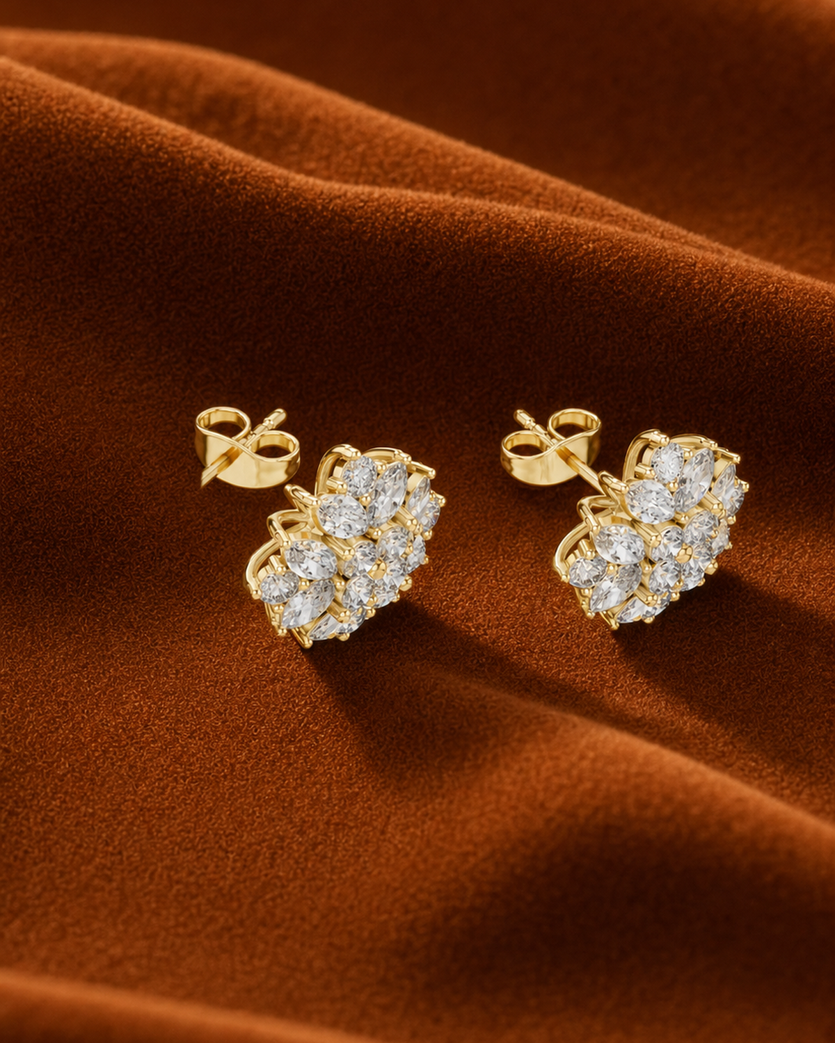 Marquise Rosette Stud Earrings by MONICONIC