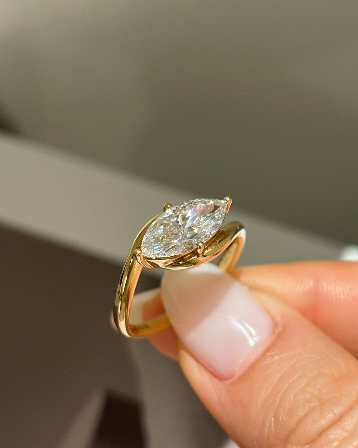 Marquise Twist Ring by MONICONIC