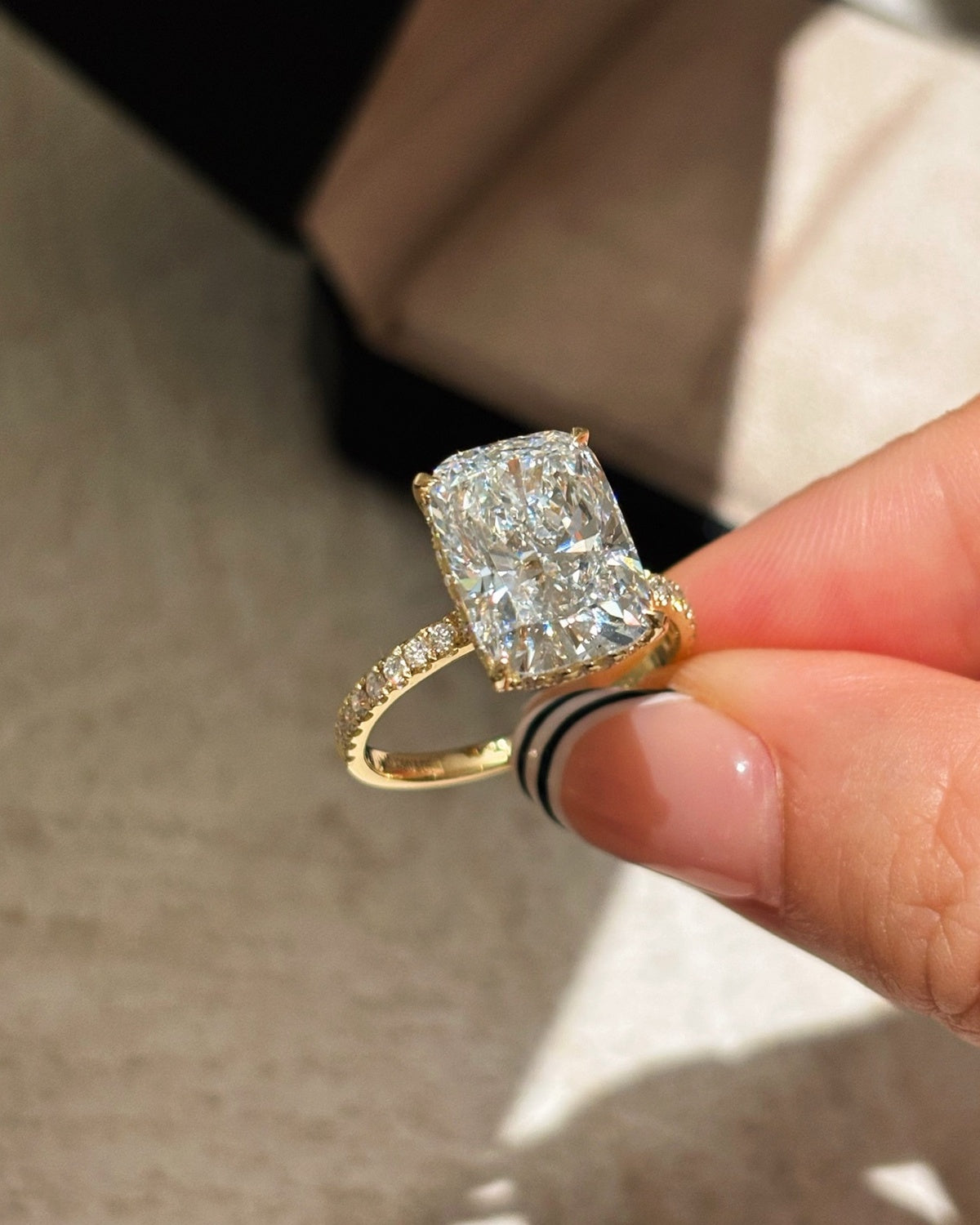 Cushion Pavé Ring by MONICONIC