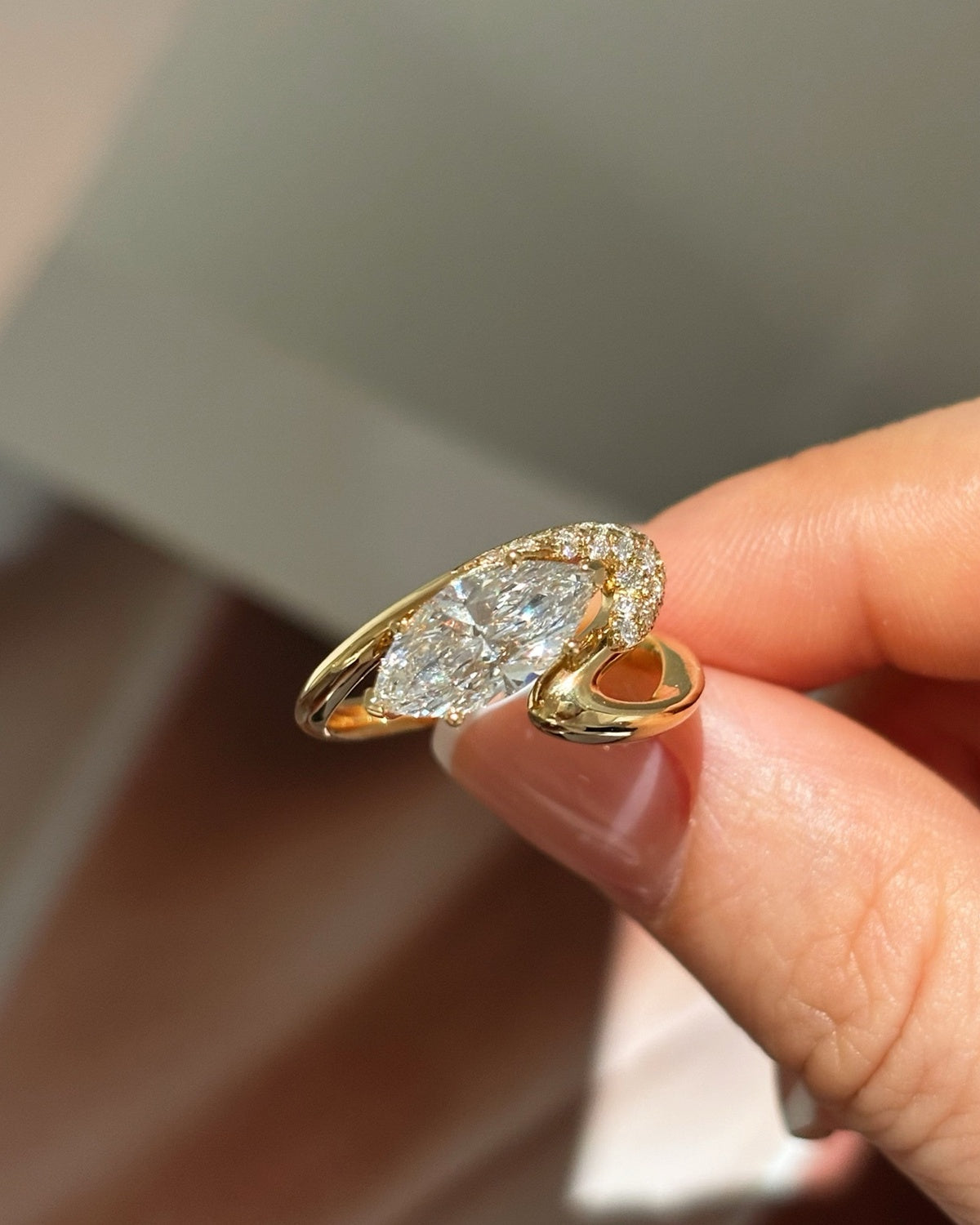 Ribbon Marquise Ring by MONICONIC