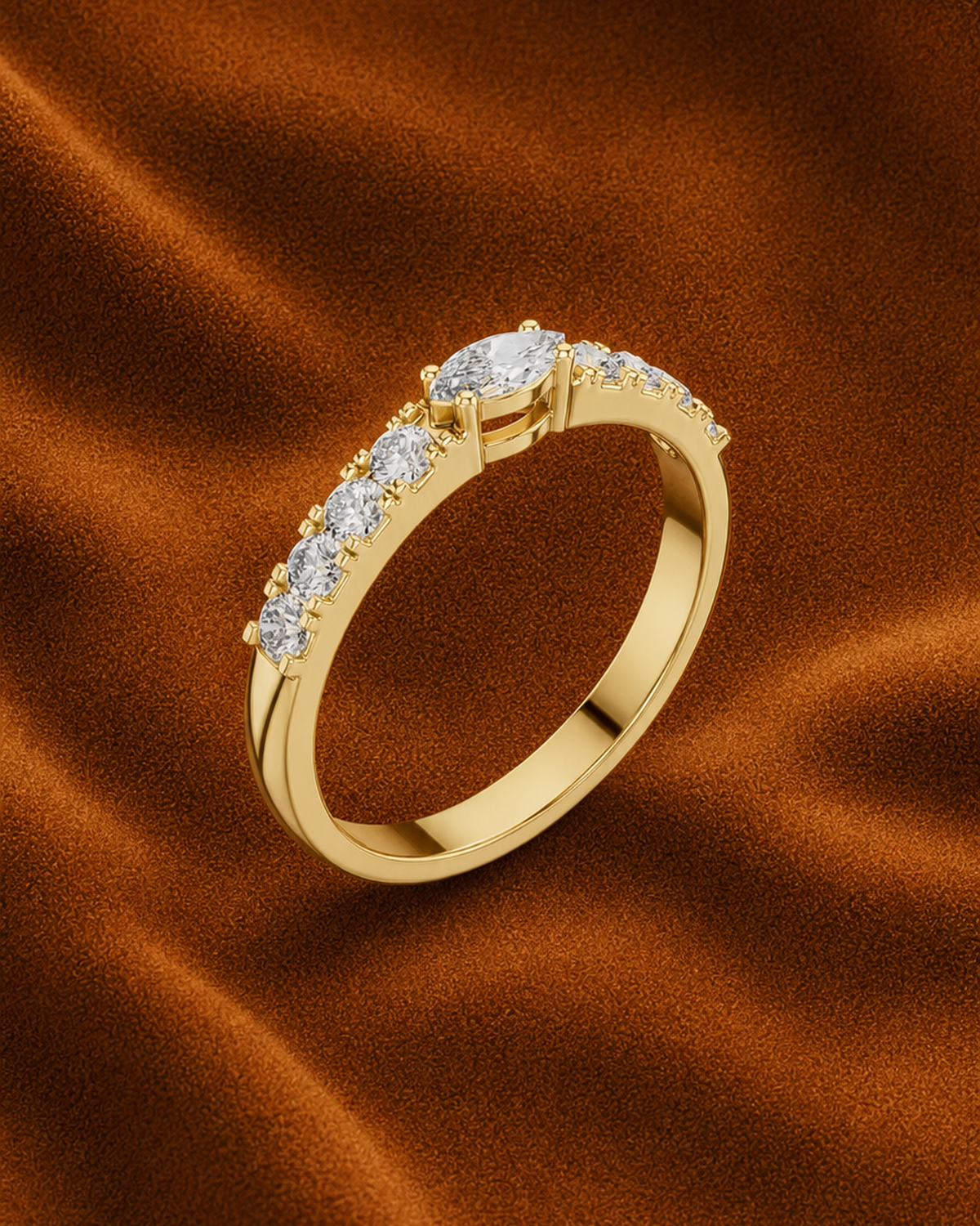 East West Marquise Pavé Ring by MONICONIC