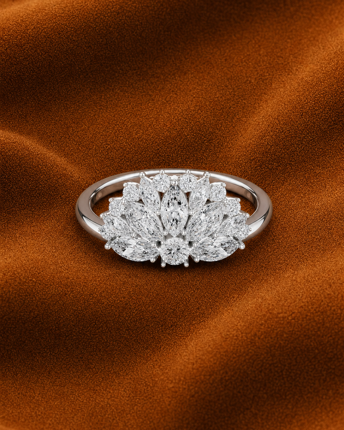 Marquise Fan Cluster Ring by MONICONIC