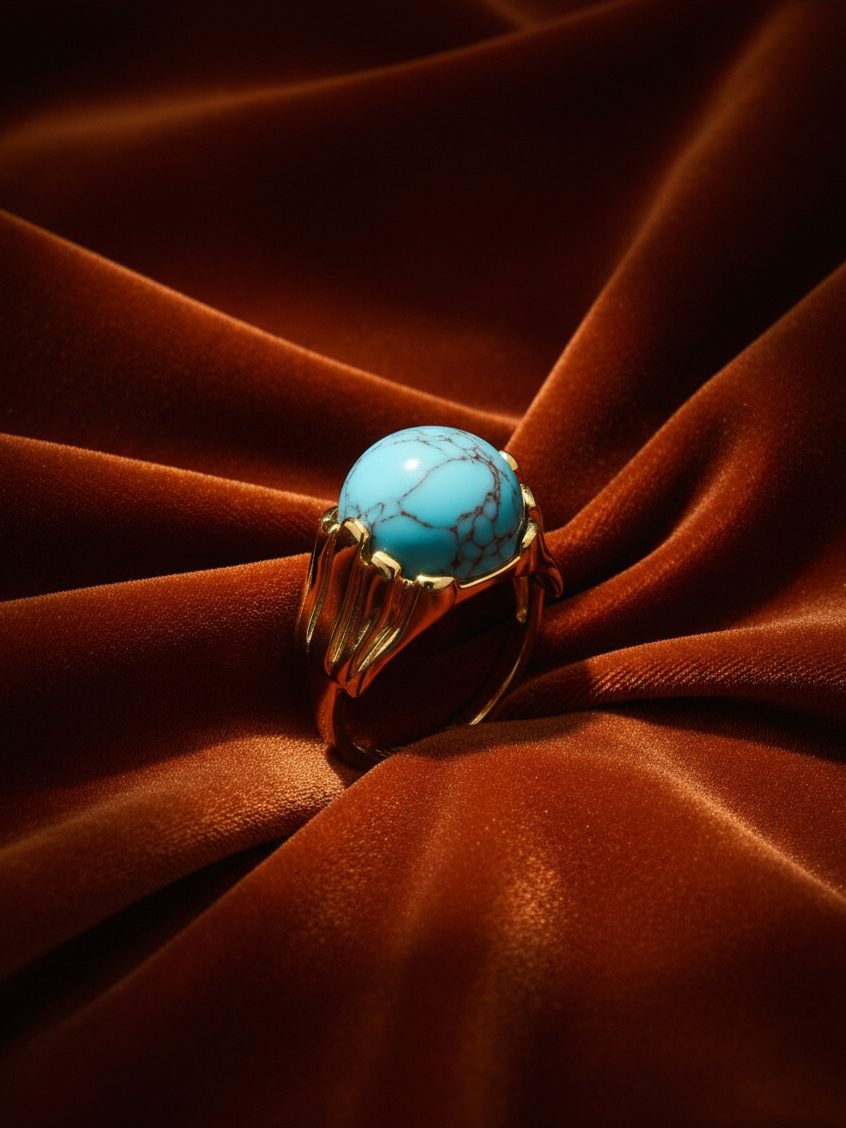 Turquoise Crest Ring