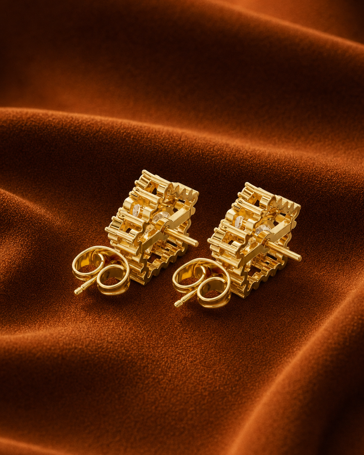 Marquise Petal Diamond Stud Earrings by MONICONIC